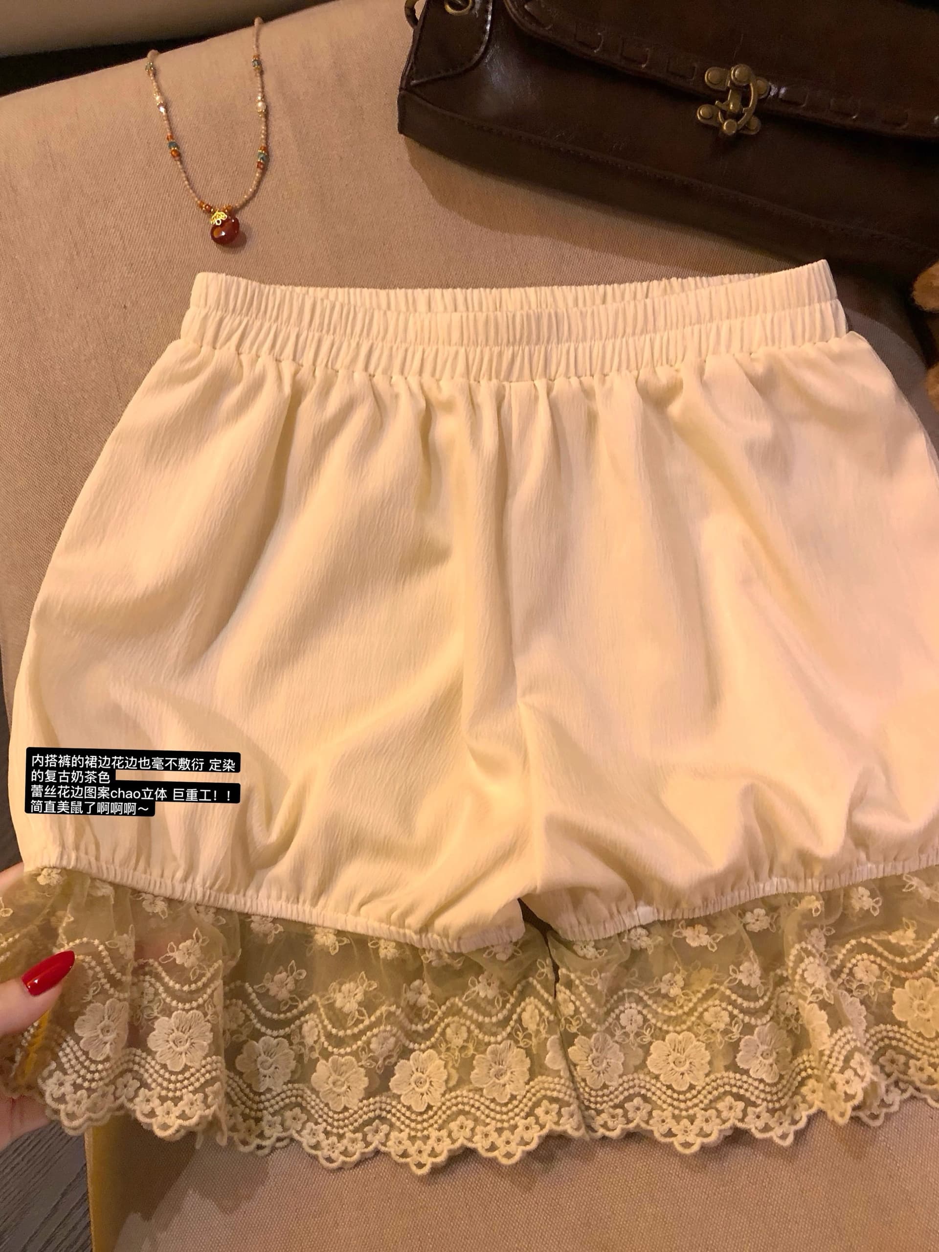 입력 회원 즐기십시오 신제품 9시 접기 유화 장미 레트로 와인 빨간색 레이스 칼라 오프숄더 꽃밭 치마 가을 이미지 4