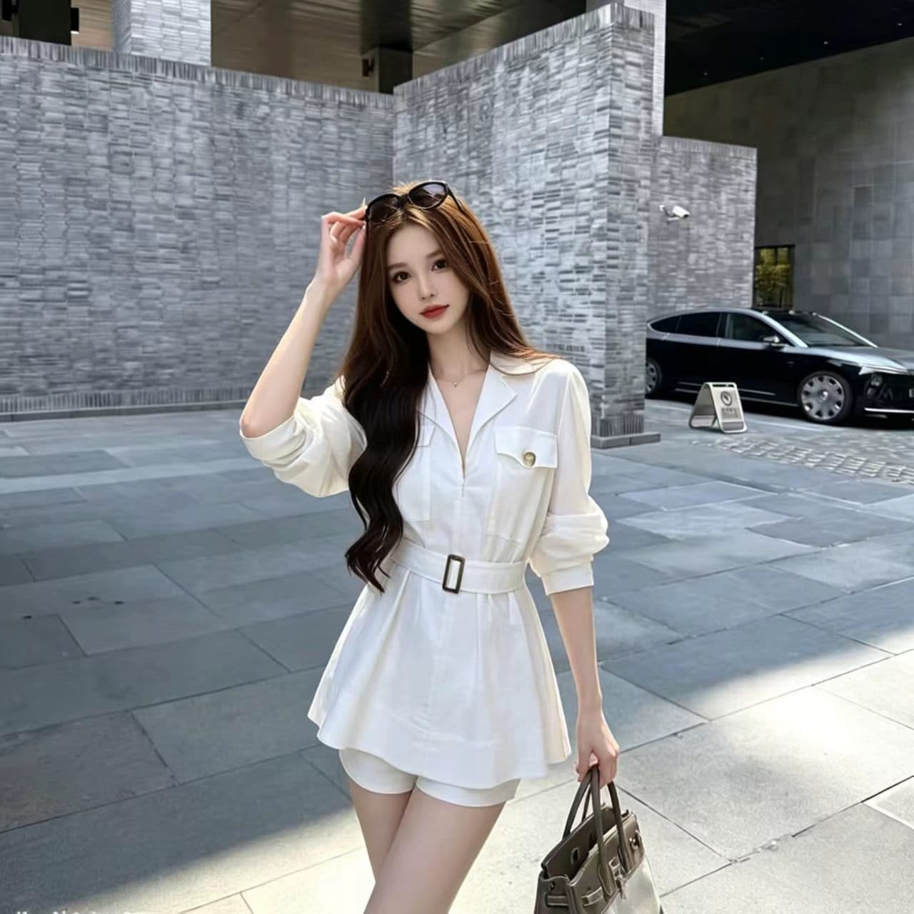 kubiliv8 04 일 켜기 새로운 지혜 센스 느슨함 오래된 돈 셔츠 드레스