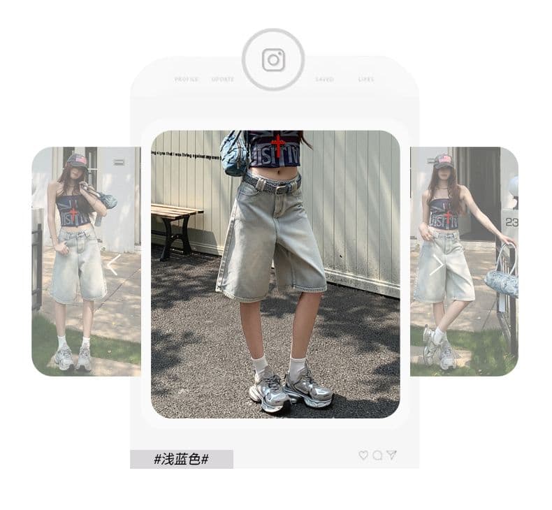 실사 2026 여름 새로운 아메리칸 레트로 하이웨이스트 루즈핏 와이드 레그 팬츠 높음 거리 트렌디 차가운 오부 바지 청바지 여성 상세 이미지 8