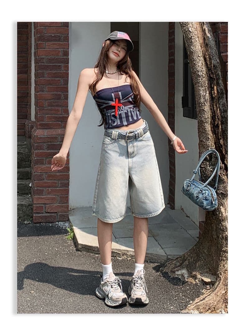 실사 2026 여름 새로운 아메리칸 레트로 하이웨이스트 루즈핏 와이드 레그 팬츠 높음 거리 트렌디 차가운 오부 바지 청바지 여성 상세 이미지 9