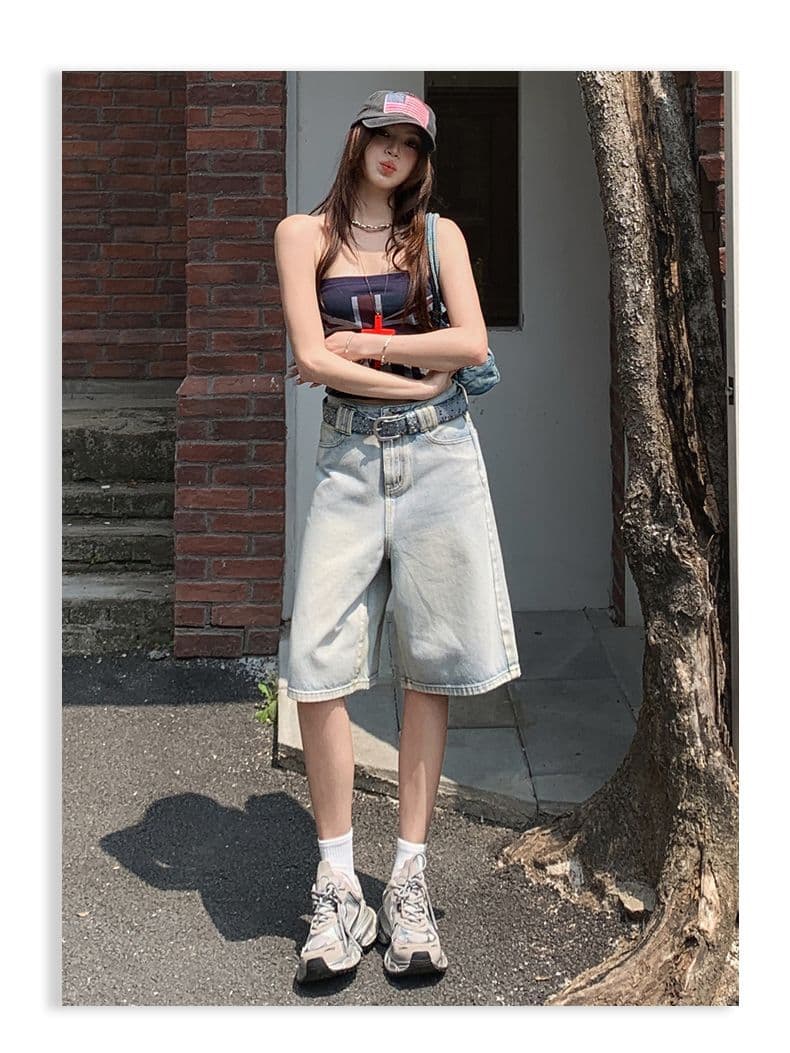 실사 2026 여름 새로운 아메리칸 레트로 하이웨이스트 루즈핏 와이드 레그 팬츠 높음 거리 트렌디 차가운 오부 바지 청바지 여성 상세 이미지 13