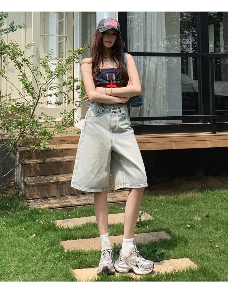 실사 2026 여름 새로운 아메리칸 레트로 하이웨이스트 루즈핏 와이드 레그 팬츠 높음 거리 트렌디 차가운 오부 바지 청바지 여성 상세 이미지 20