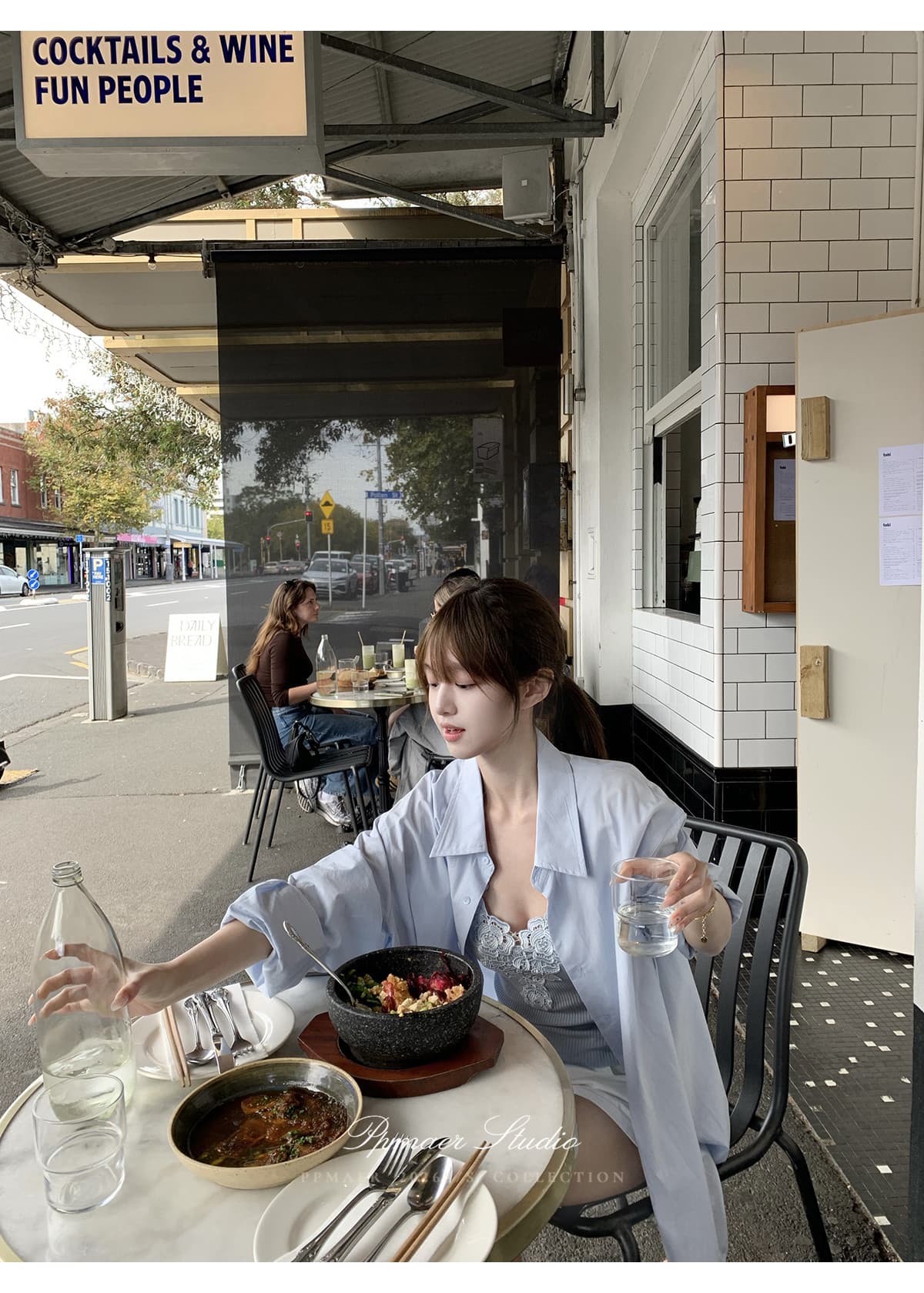 레이스 자수 조끼 슬립 여성 외출용 민소매 맨위 상세 이미지 5