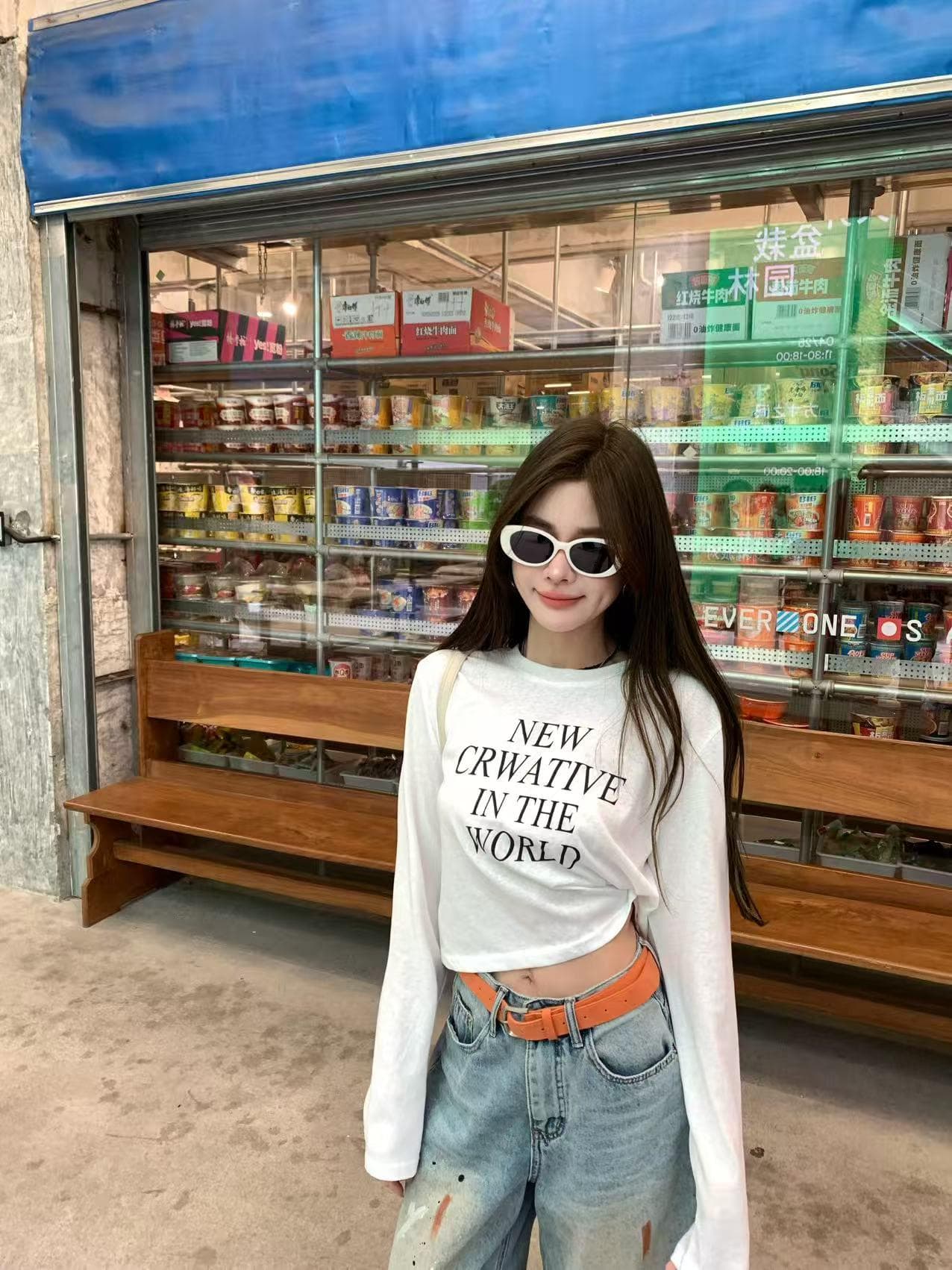 더러운 주황색 알파벳 다용도 자외선 차단 티셔츠 상세 이미지 13
