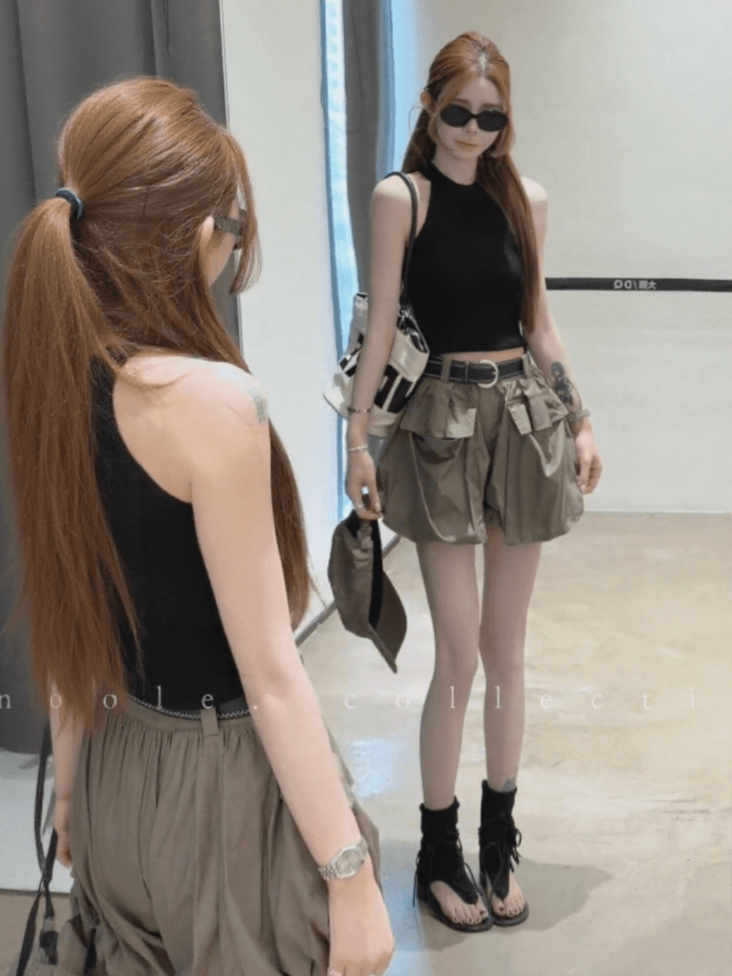 한 부서 순수한 욕망 핫걸 민소매 니트 조끼 여성 여름 새로운 몸매 가꾸기 슬림해 보이는 품격 캐주얼 다용도 짧은 맨위 이미지 3