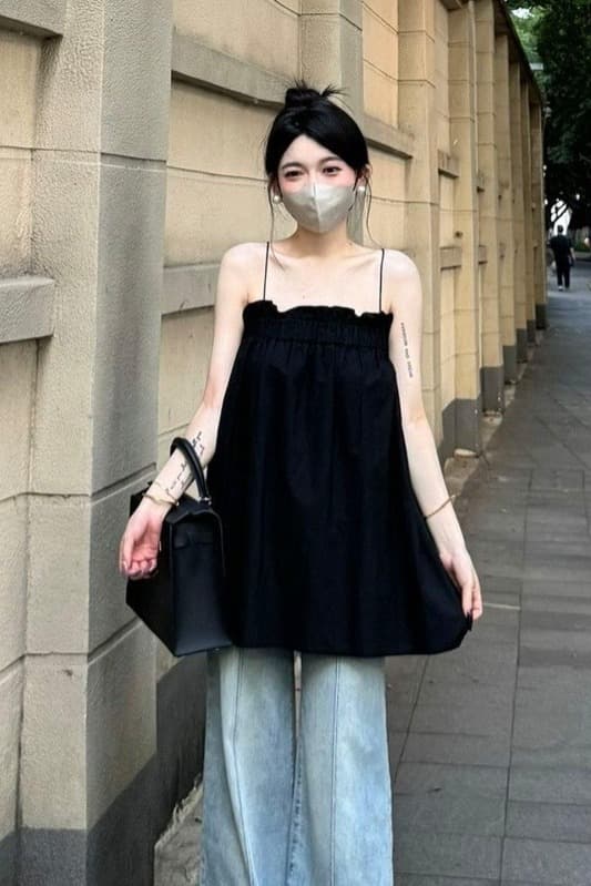 한 부서 느긋한 바람 레오파드 무늬 민소매 캐미솔 폭발 2026 여름 새로운 외출용 다용도 캐주얼 맨위 이미지 7