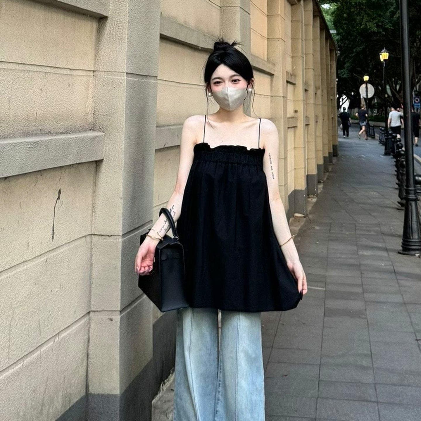 한 부서 느긋한 바람 레오파드 무늬 민소매 캐미솔 폭발 2026 여름 새로운 외출용 다용도 캐주얼 맨위 상세 이미지 7
