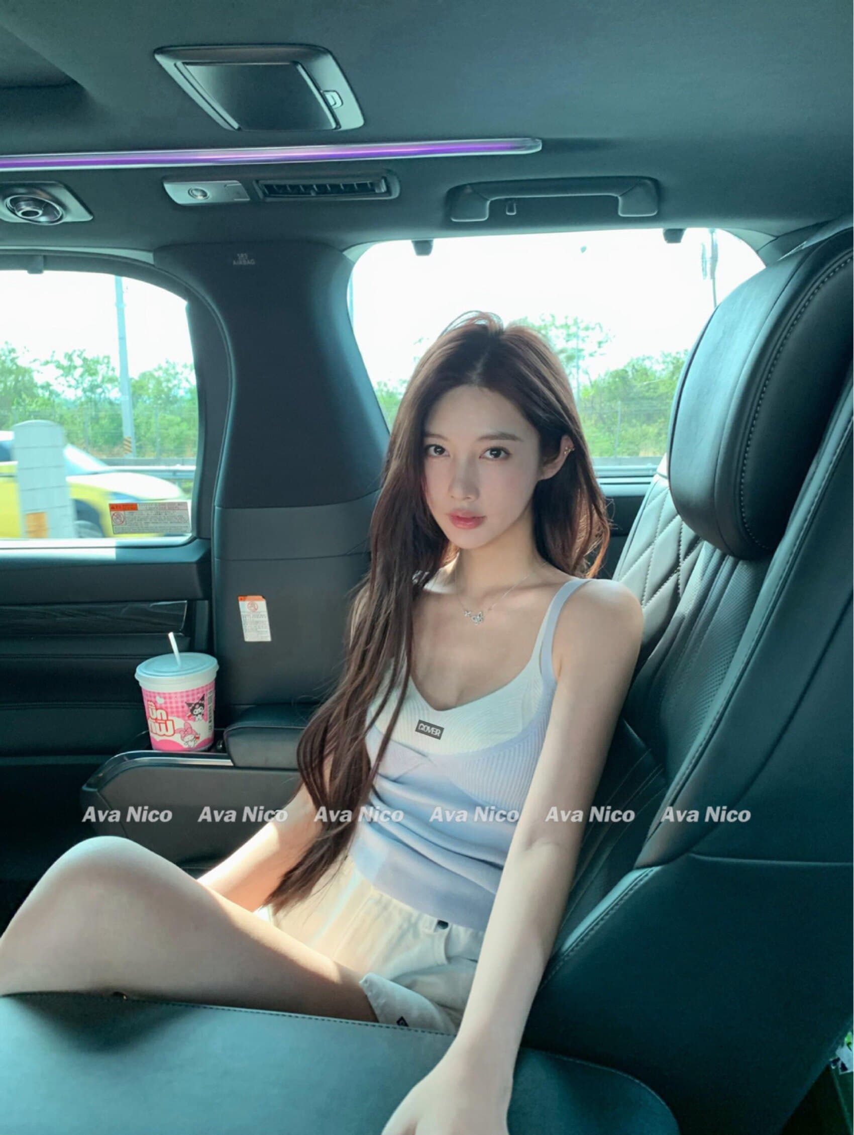 한 부서 디자인 센스 배색 페이크 레이어드 캐미솔 여름 몸매 가꾸기 슬림해 보이는 핫걸 맨위 상세 이미지 2