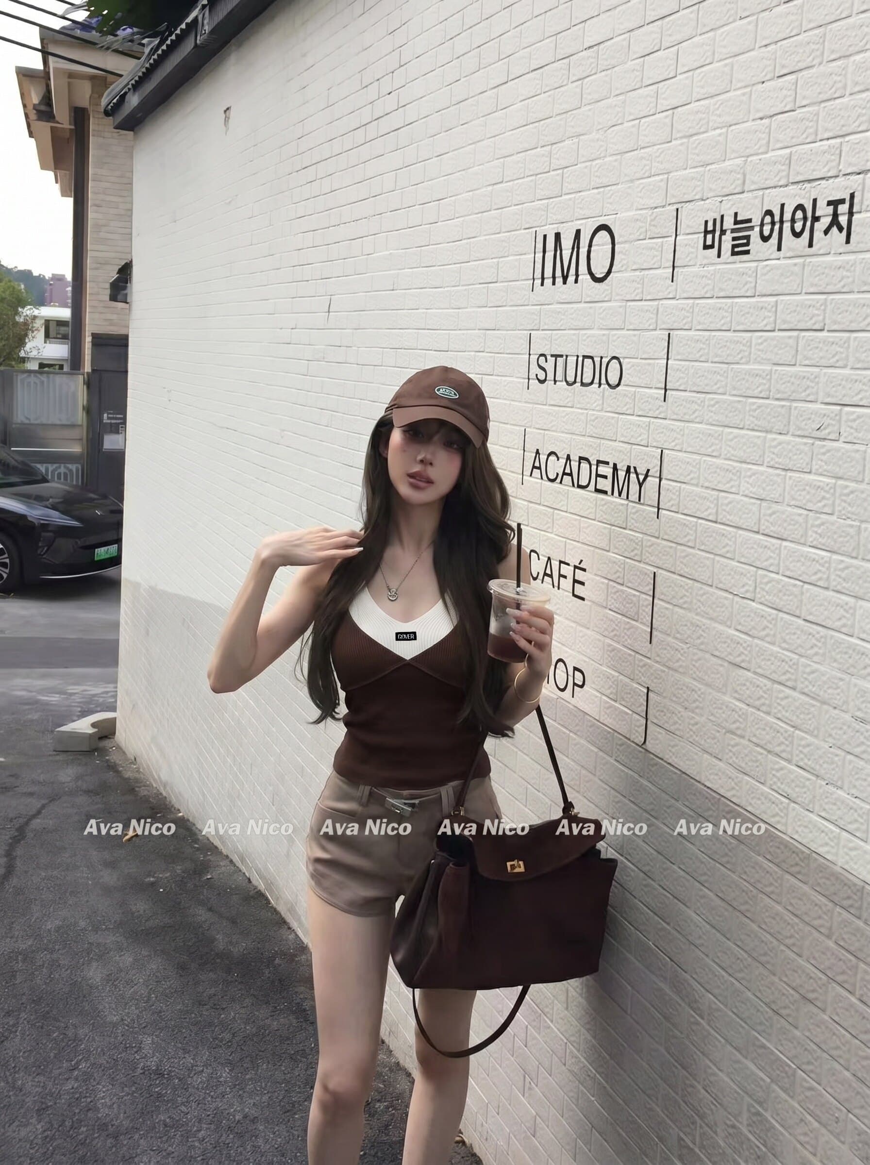 한 부서 디자인 센스 배색 페이크 레이어드 캐미솔 여름 몸매 가꾸기 슬림해 보이는 핫걸 맨위 상세 이미지 12