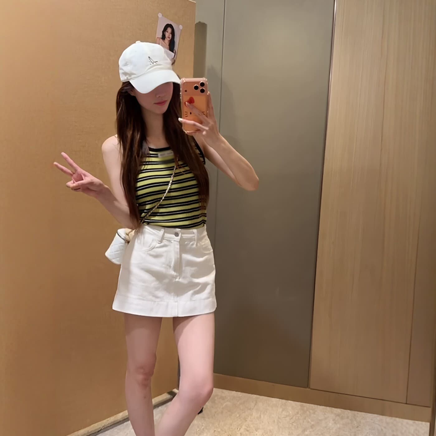 도파민 핫걸 바람 배색 스트라이프 캐미솔 여름 새로운 몸매 가꾸기 슬림해 보이는 다용도 기본 셔츠 맨위 상세 이미지 5