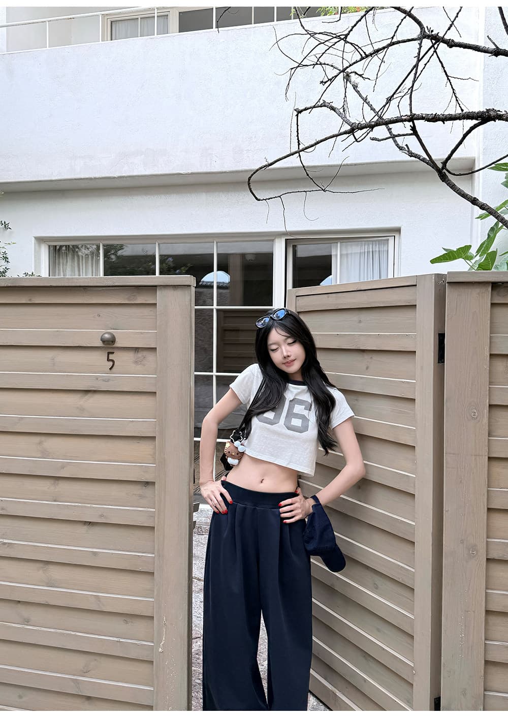 알파벳 반팔 티셔츠 여성 짧은 다용도 슬림해 보이는 디자인 센스 맨위 여름 동정 상세 이미지 12