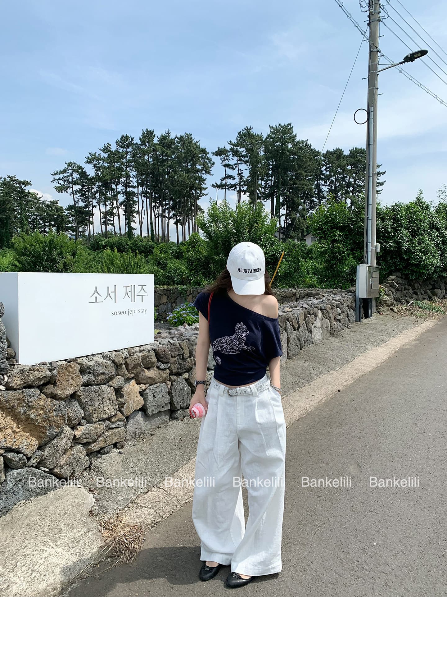 밤나무 코코아 bankelili 느긋한 표범 표범 82 블루 좋은 모달 주간 실크 양모 레오파드 무늬 비스듬한 어깨 티셔츠 여성 상세 이미지 14