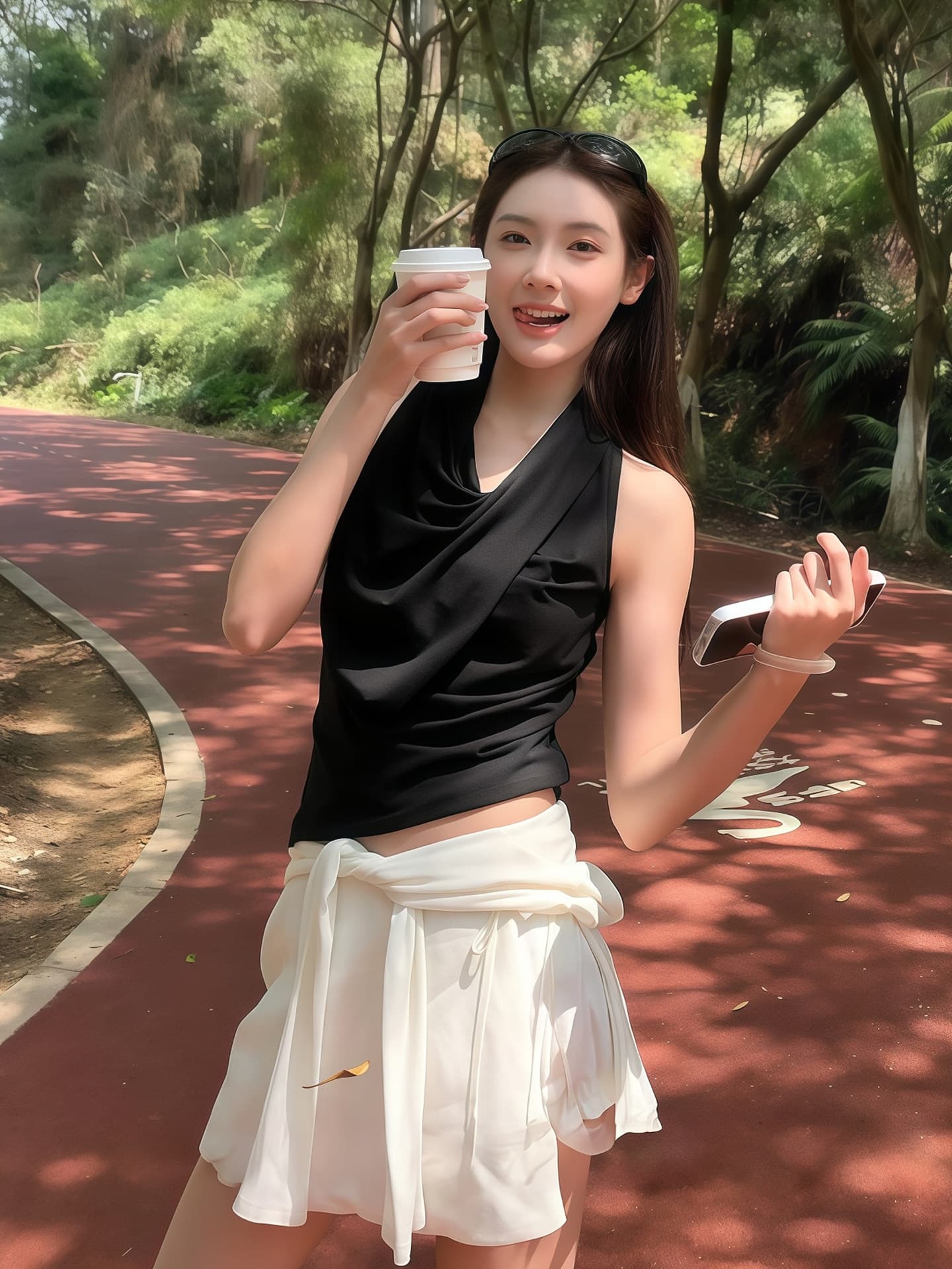 프랑스식 고급 센스 주름 행침 목 캐미솔 여성 의류 2026 새로운 여름 슬림해 보이는 민소매 품격 다용도 맨위 상세 이미지 2