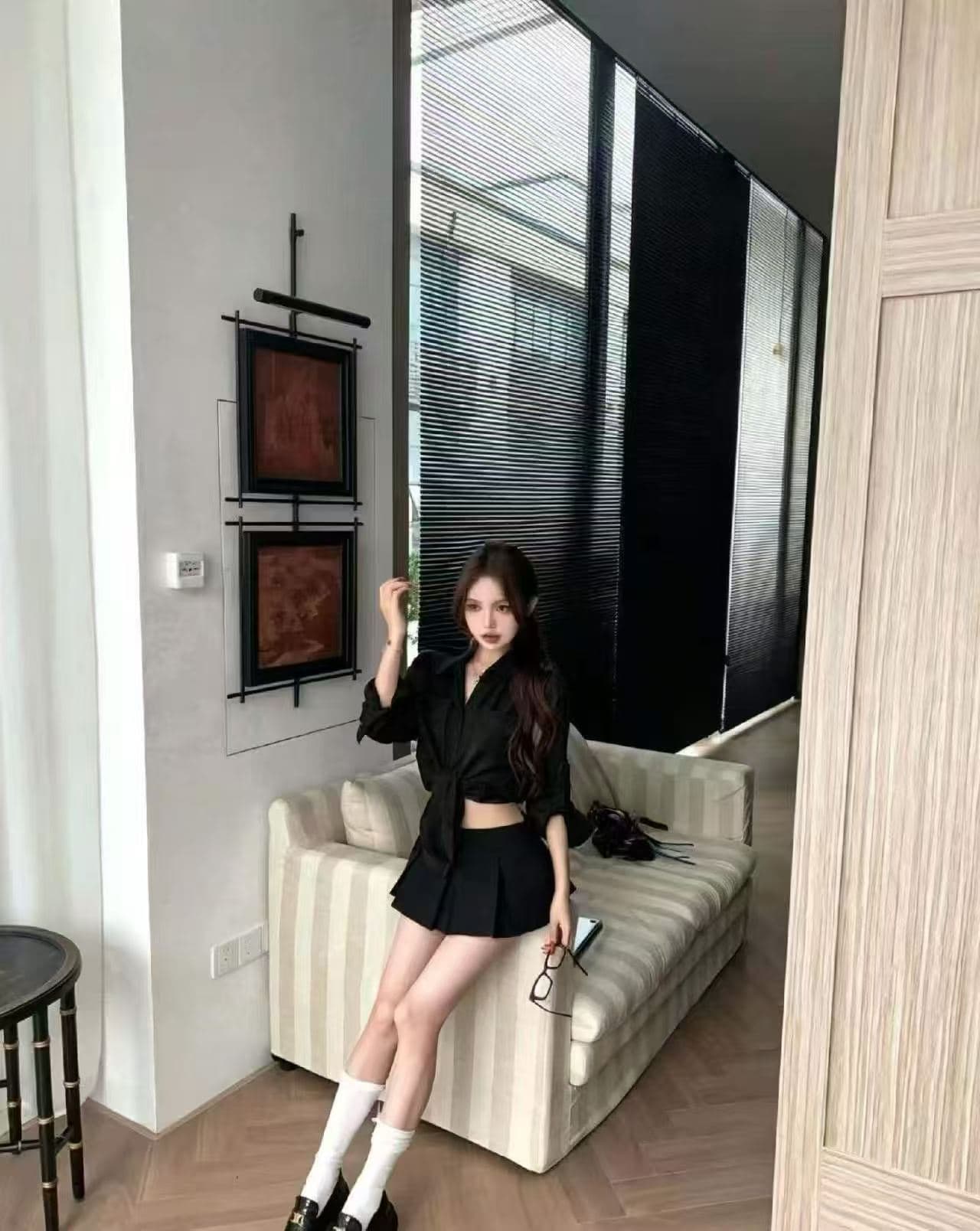 얇은 스타일 화이트 POLO 칼라 긴팔 여성 셔츠 여름 2025 새로운 마이크로 ~을 통해 루즈핏 셔츠 캐주얼 오픈 가디건 맨위 상세 이미지 18