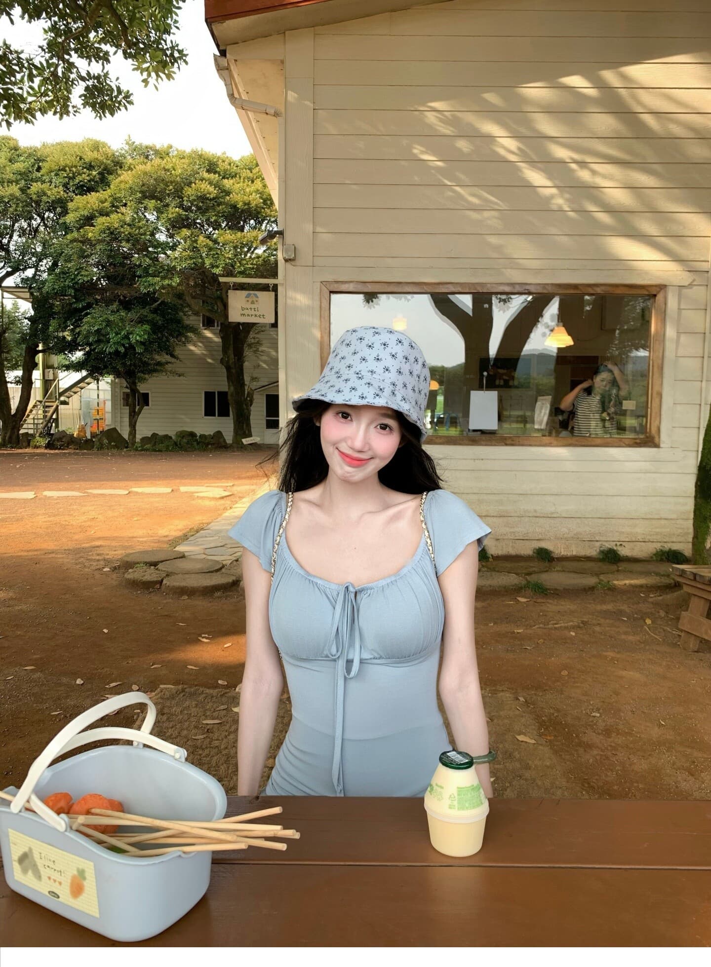 한 부서 새로운 달콤함 소녀 바람 광장 칼라 레이스업 조끼 여성 여름 몸매 가꾸기 소프트 캔디 착용 가져 가라. 기타 색온도 부드러운 바람 맨위 상세 이미지 13