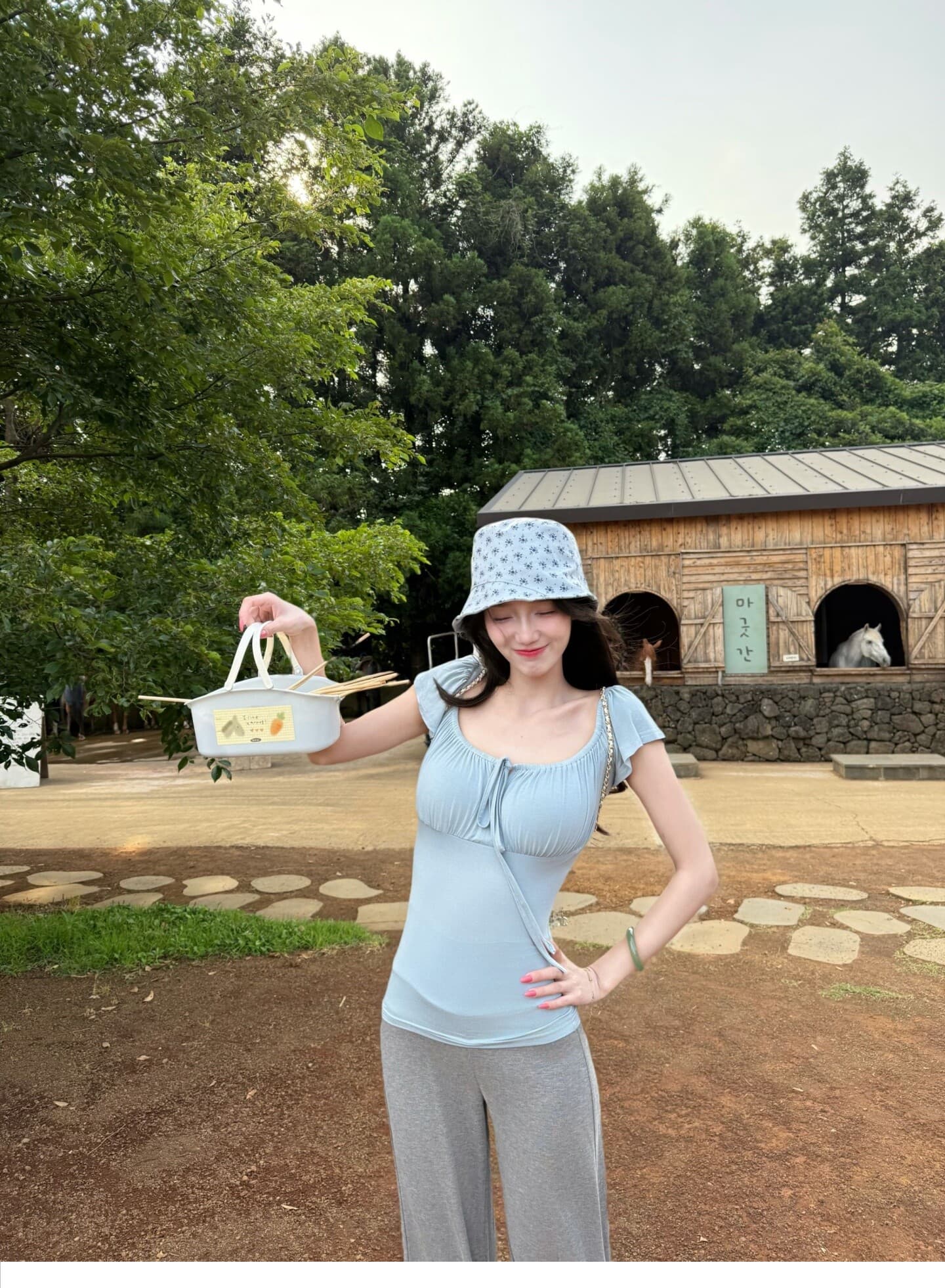 한 부서 새로운 달콤함 소녀 바람 광장 칼라 레이스업 조끼 여성 여름 몸매 가꾸기 소프트 캔디 착용 가져 가라. 기타 색온도 부드러운 바람 맨위 상세 이미지 14