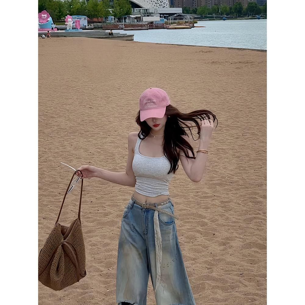 새로운 패션 다용도 가슴 사전 광장 칼라 핫걸 조끼 여성 상세 이미지 9