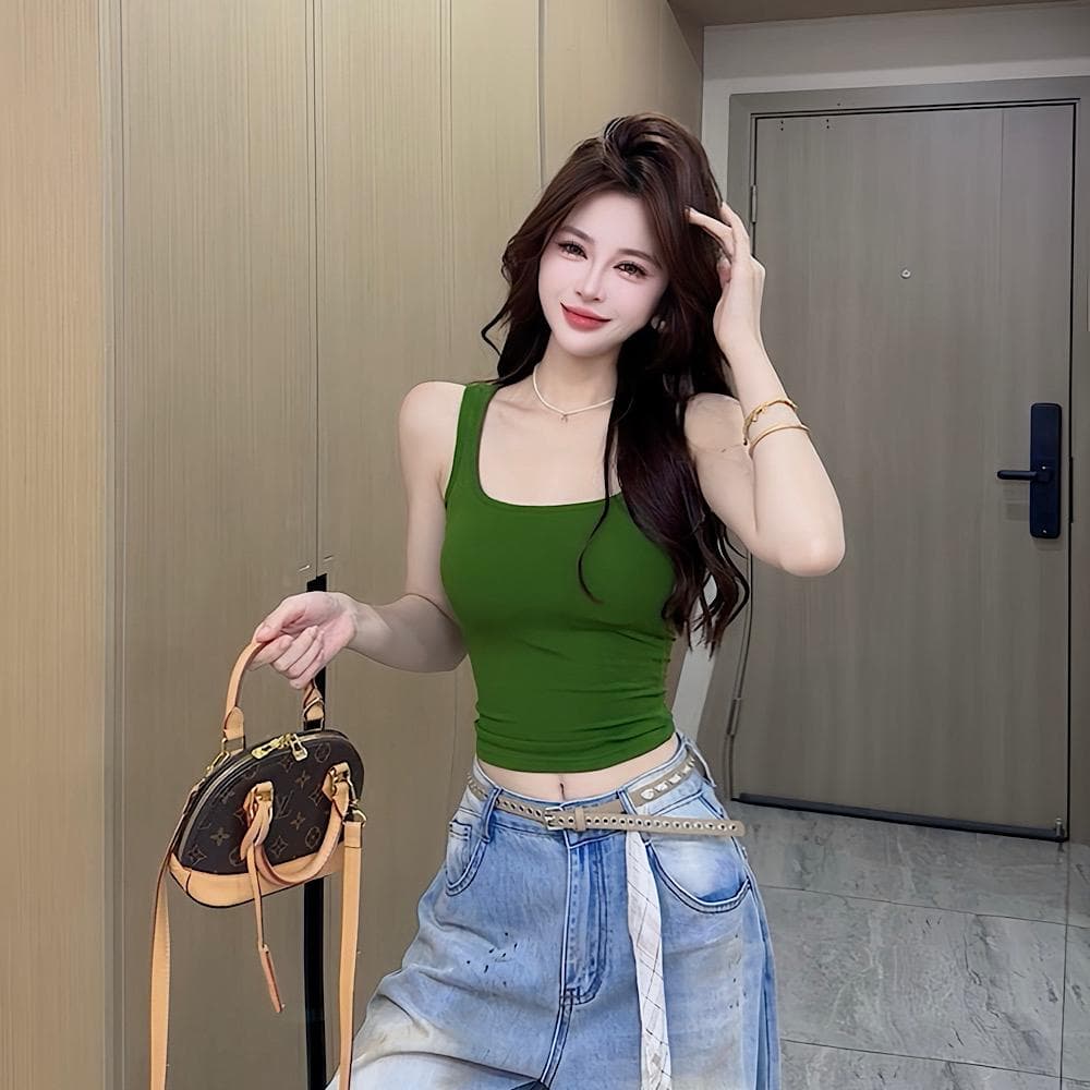 새로운 패션 다용도 가슴 사전 광장 칼라 핫걸 조끼 여성 상세 이미지 16