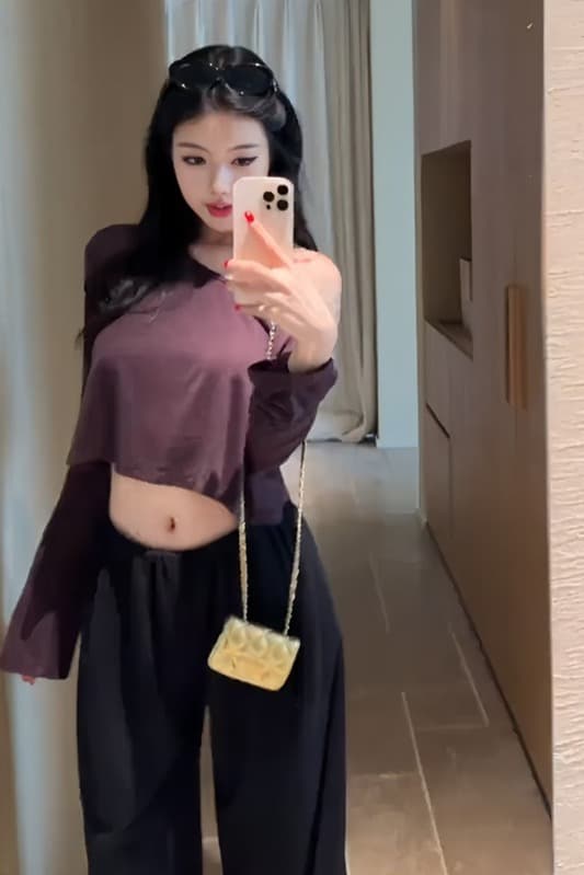 순수한 욕망 핫걸 바람 비스듬한 칼라 오프숄더 긴팔 티셔츠 여름 여성 의류 2026 새로운 섹시함 이슬 뼈의 쇼트 스타일 ins 맨위 이미지 6