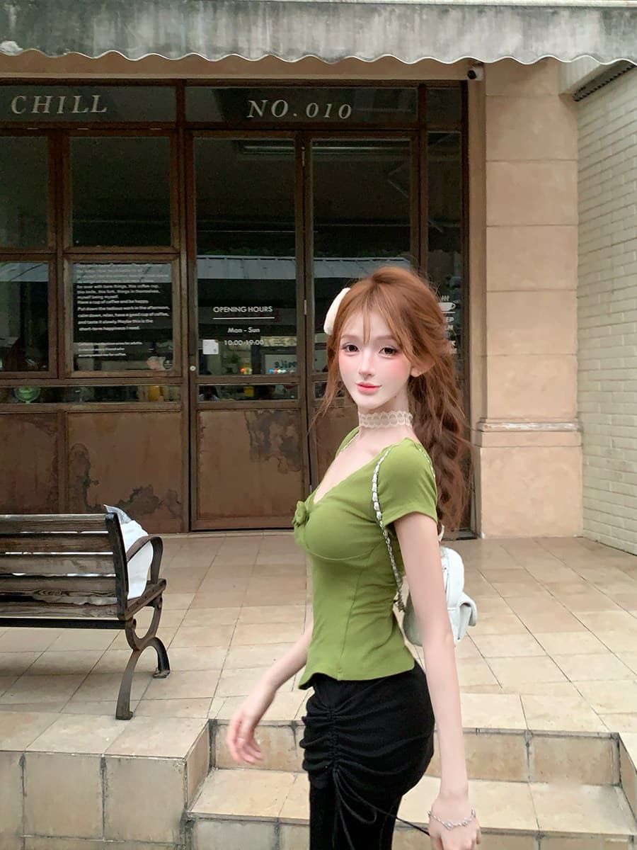 한 부서 소녀 인터넷 유명인 바람 다용도 섹시함 레이스 맨위 몸매 가꾸기 긴 바지 상세 이미지 19