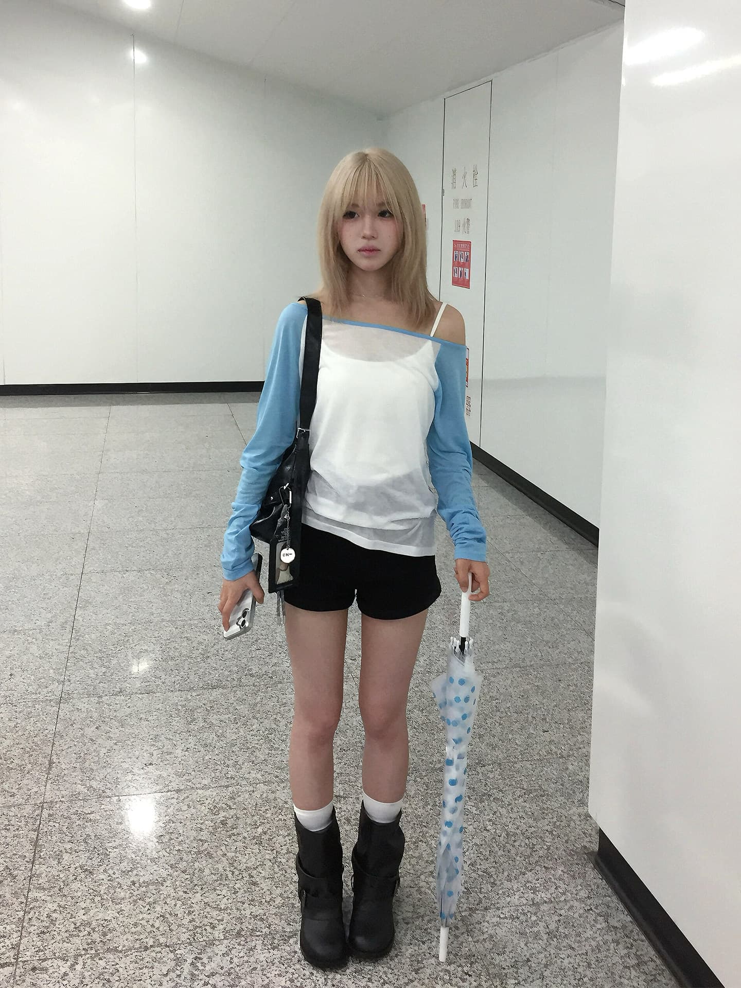느긋한 레트로 감기 센스 패치워크 배색 얇은 스타일 ~을 통해 센스 긴팔 몸매 가꾸기 슬림해 보이는 맨위 이미지 3