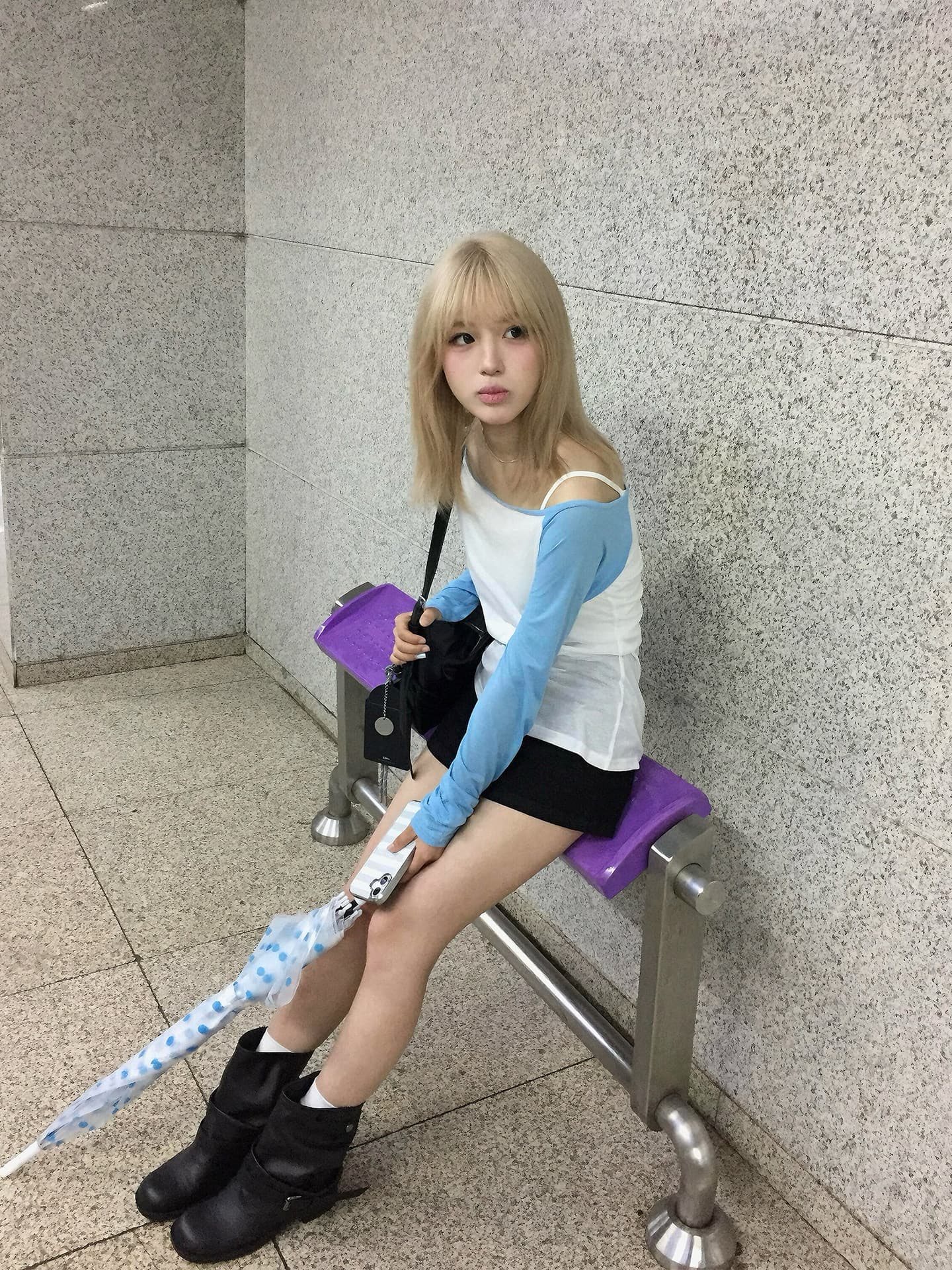 느긋한 레트로 감기 센스 패치워크 배색 얇은 스타일 ~을 통해 센스 긴팔 몸매 가꾸기 슬림해 보이는 맨위 상세 이미지 10