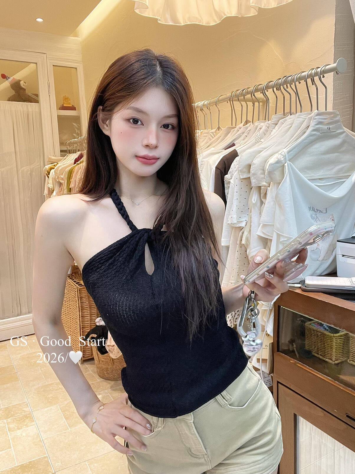 gs.good start- 보존 강력한 추진력 한 부서 순수한 욕망 다용도 꽈배기 행침 목 몸매 가꾸기 니트 조끼 상세 이미지 5