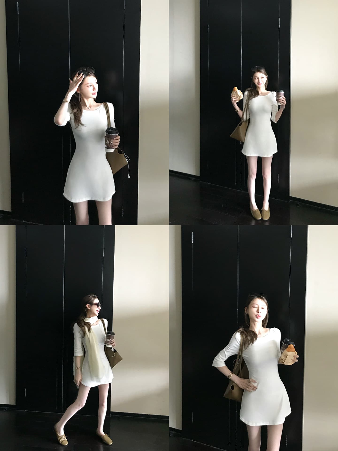 프랑스식 허리 수축 품격 부드러운 드레스 쇼트 스타일 치마 이미지 4