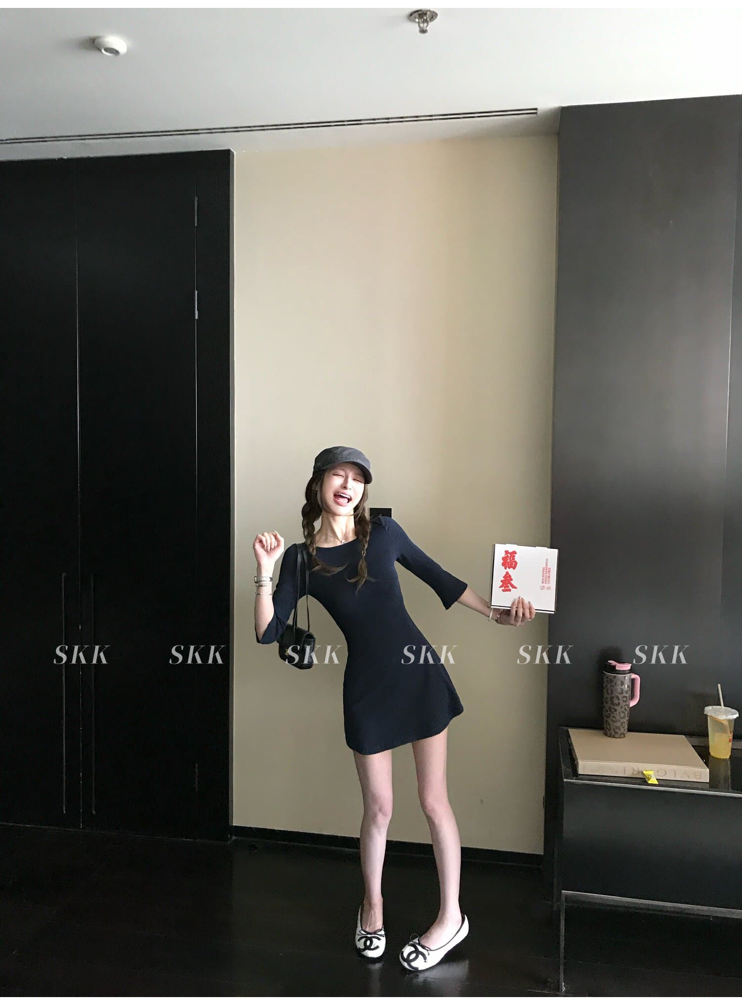 프랑스식 허리 수축 품격 부드러운 드레스 쇼트 스타일 치마 상세 이미지 14
