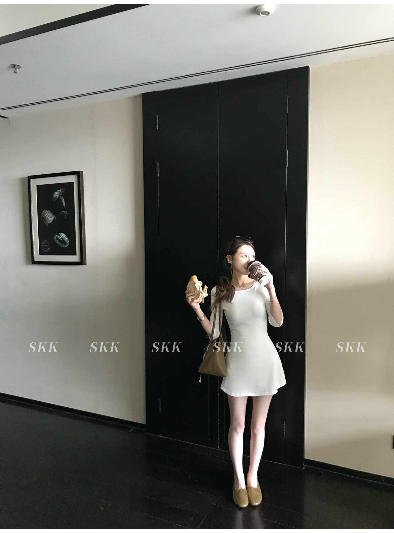 프랑스식 허리 수축 품격 부드러운 드레스 쇼트 스타일 치마 상세 이미지 27