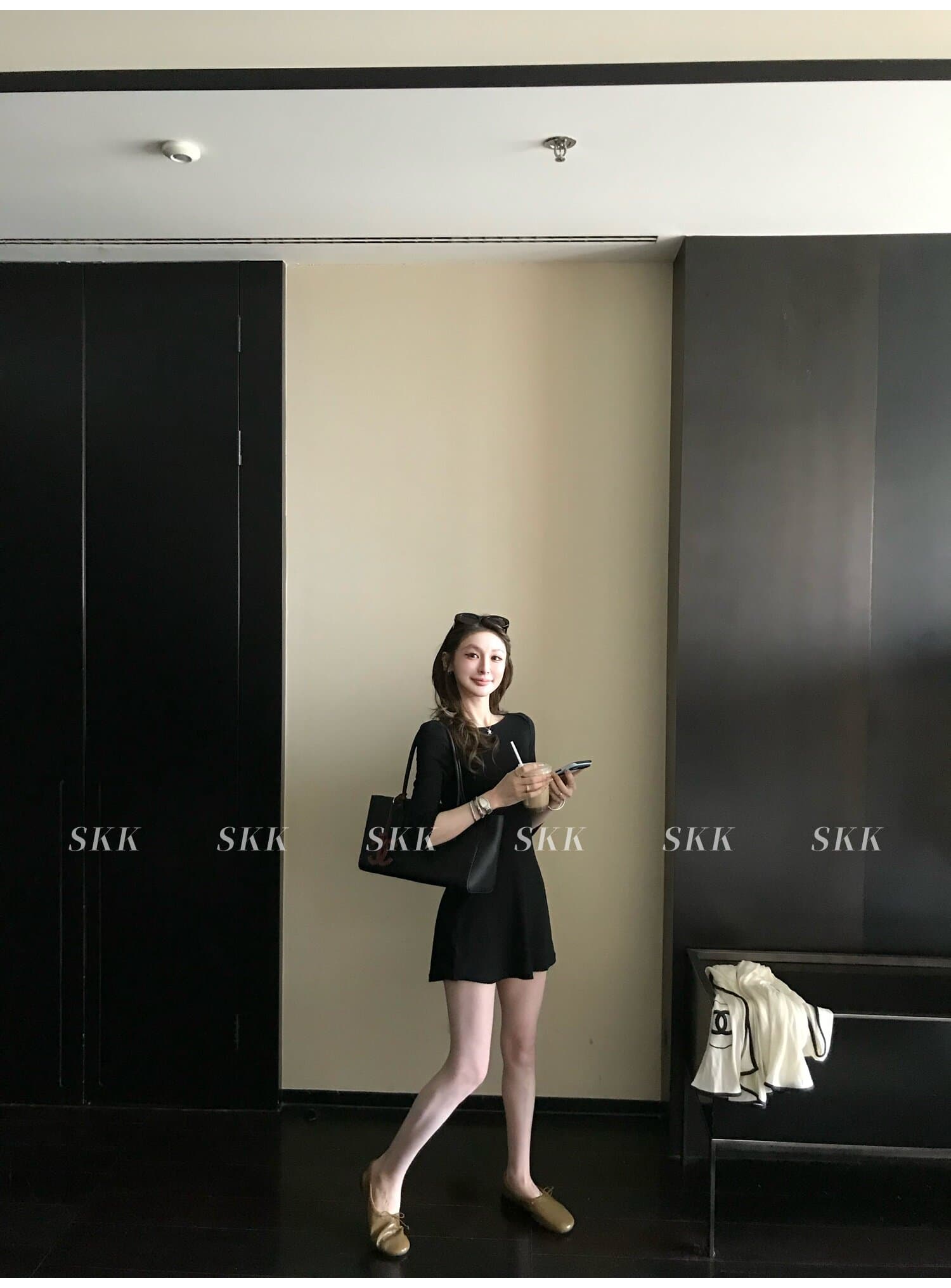 프랑스식 허리 수축 품격 부드러운 드레스 쇼트 스타일 치마 상세 이미지 28