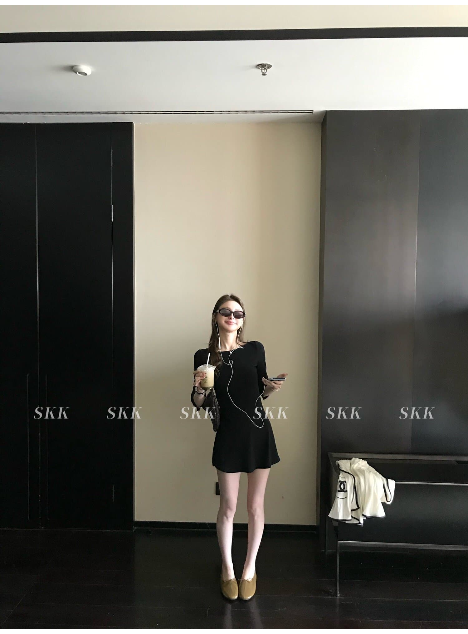 프랑스식 허리 수축 품격 부드러운 드레스 쇼트 스타일 치마 상세 이미지 30