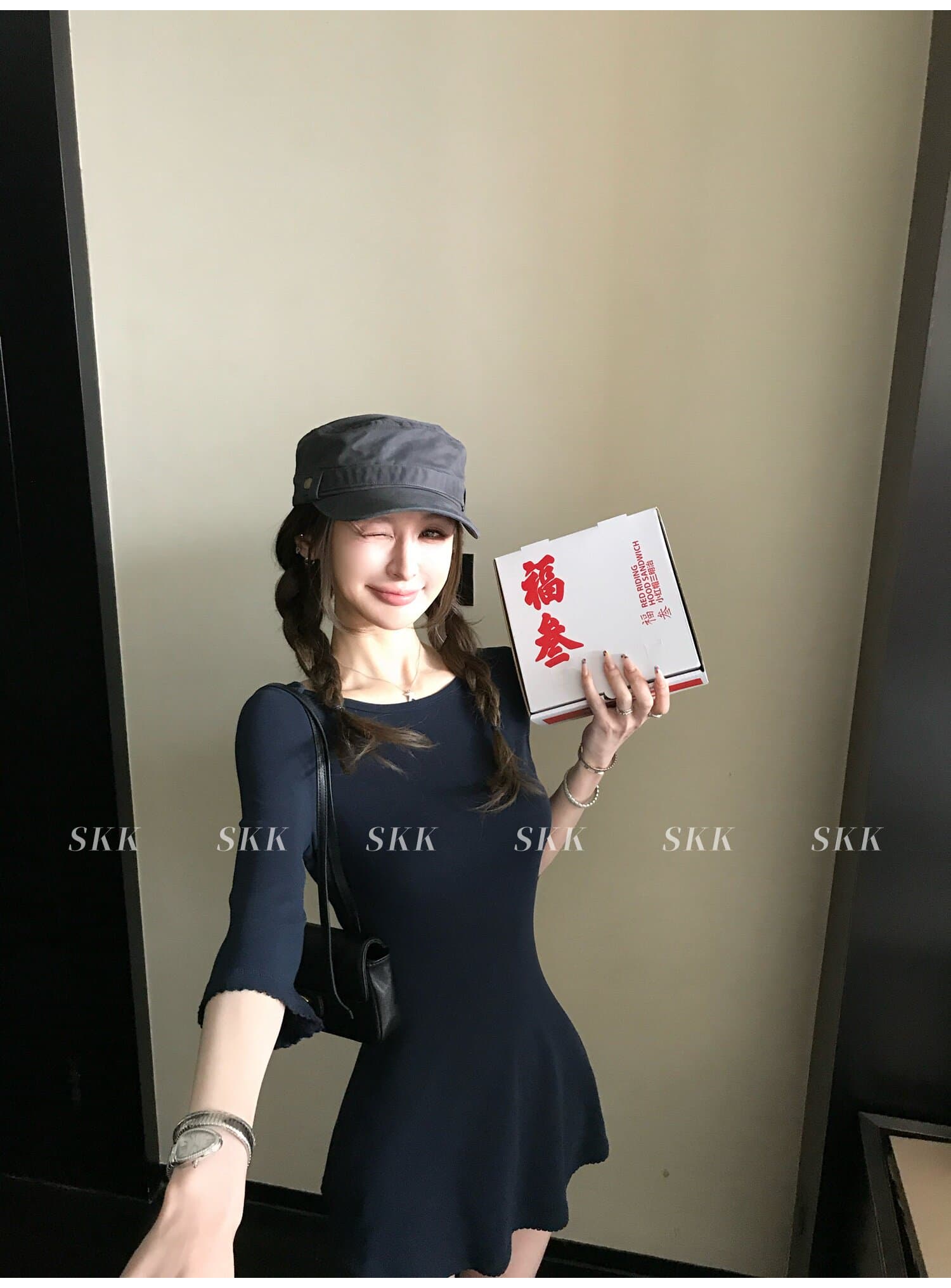 프랑스식 허리 수축 품격 부드러운 드레스 쇼트 스타일 치마 상세 이미지 32