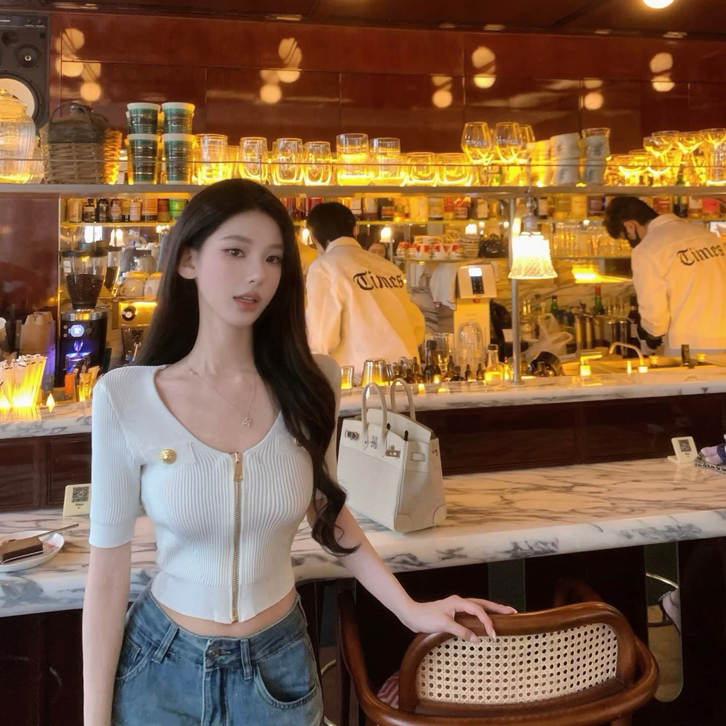 u 칼라 캐주얼 품격 반팔 맨위 단색 지퍼 니트 오픈 가디건 이미지 5
