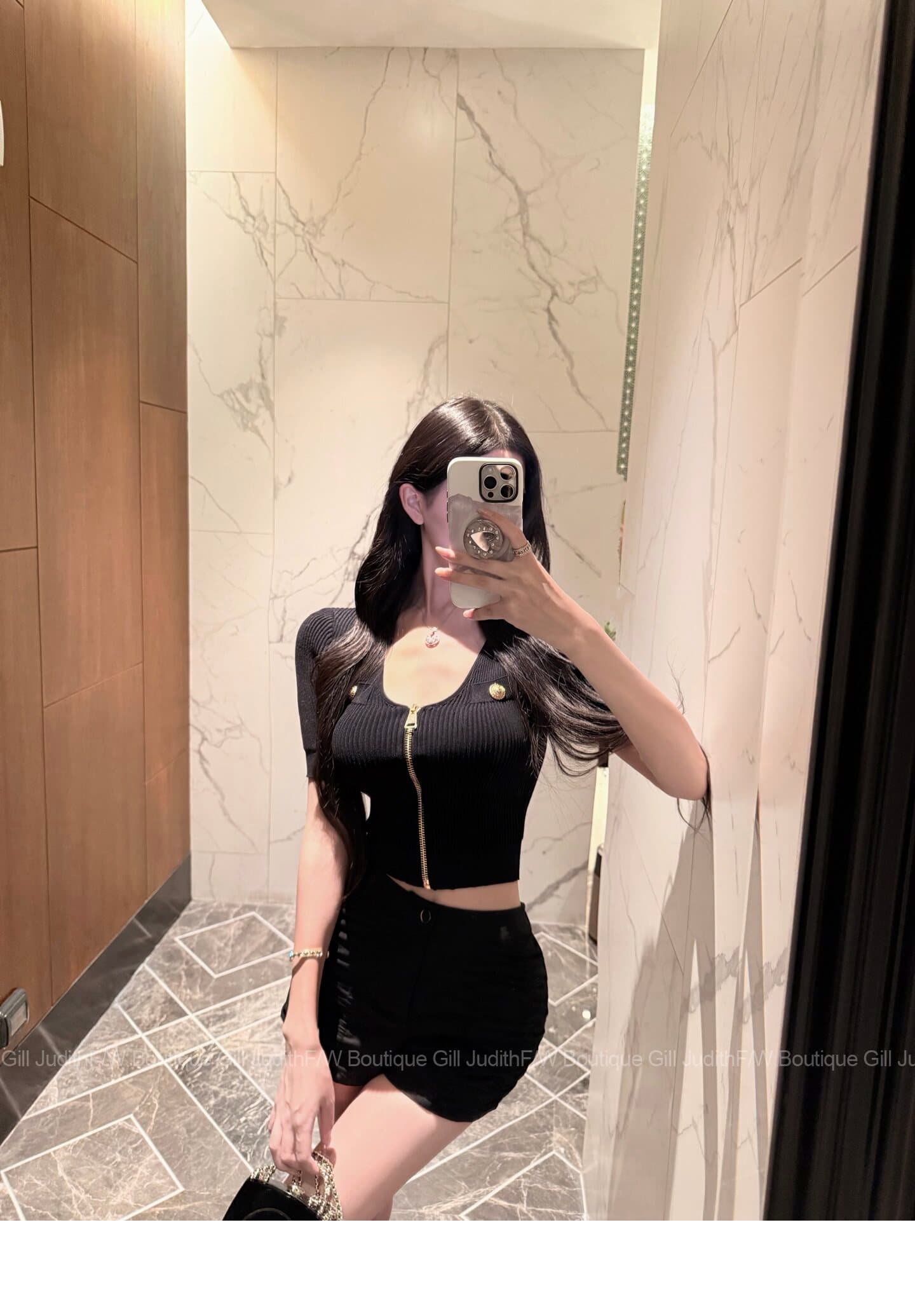 u 칼라 캐주얼 품격 반팔 맨위 단색 지퍼 니트 오픈 가디건 상세 이미지 5