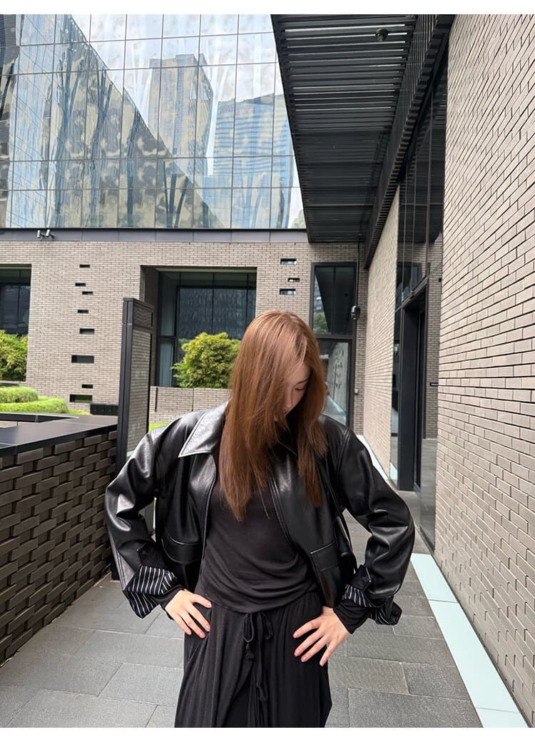 작은 예쁜 허리 주머니 tee 마이크로 볼륨 측면 u 칼라 몸매 가꾸기 티셔츠 여성 상세 이미지 44
