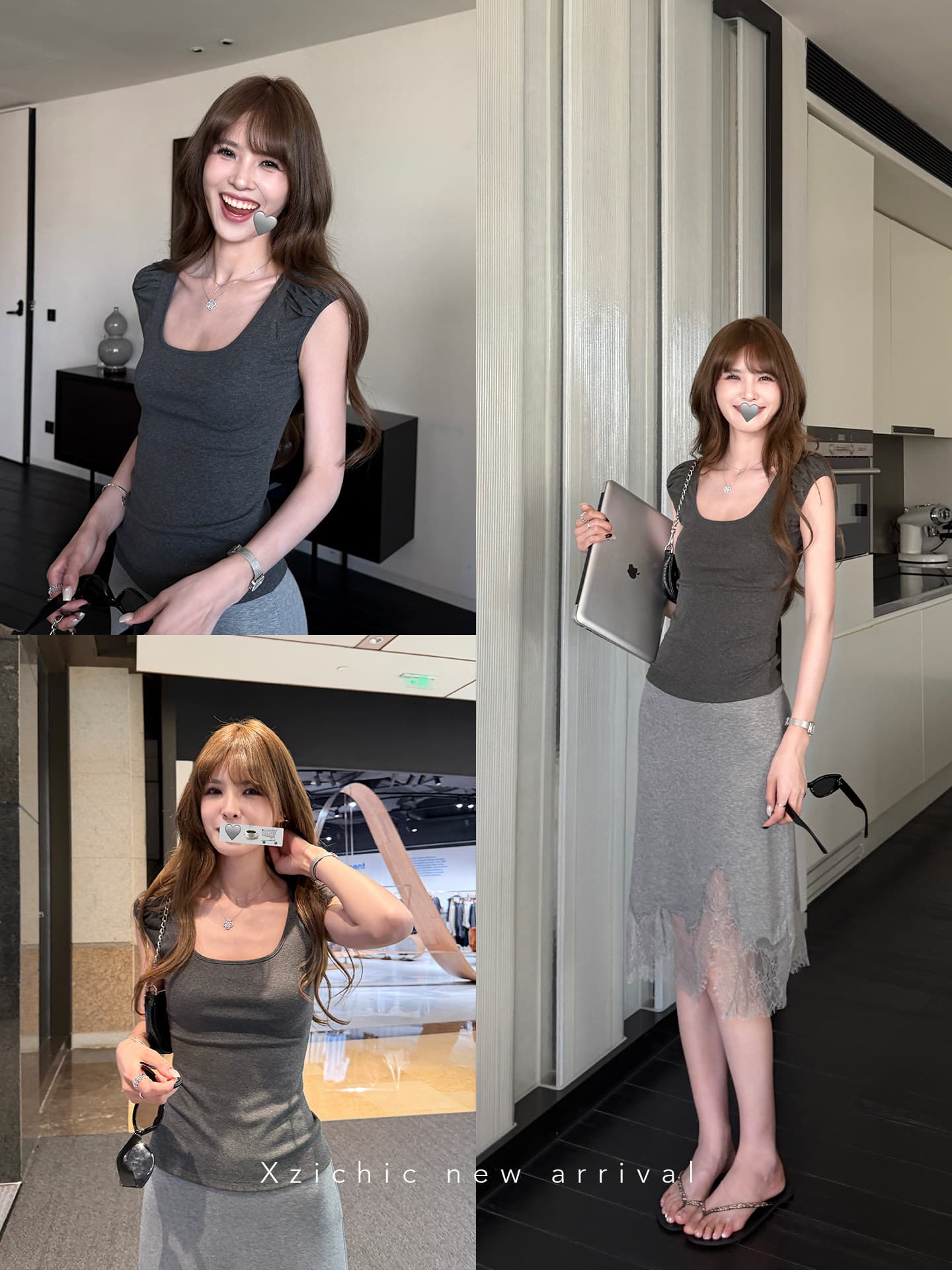 레트로 핫걸 광장 칼라 작은 거품 소매 티셔츠 여성 몸매 가꾸기 슬림해 보이는 만나는 외출용 맨위 여름 이미지 4