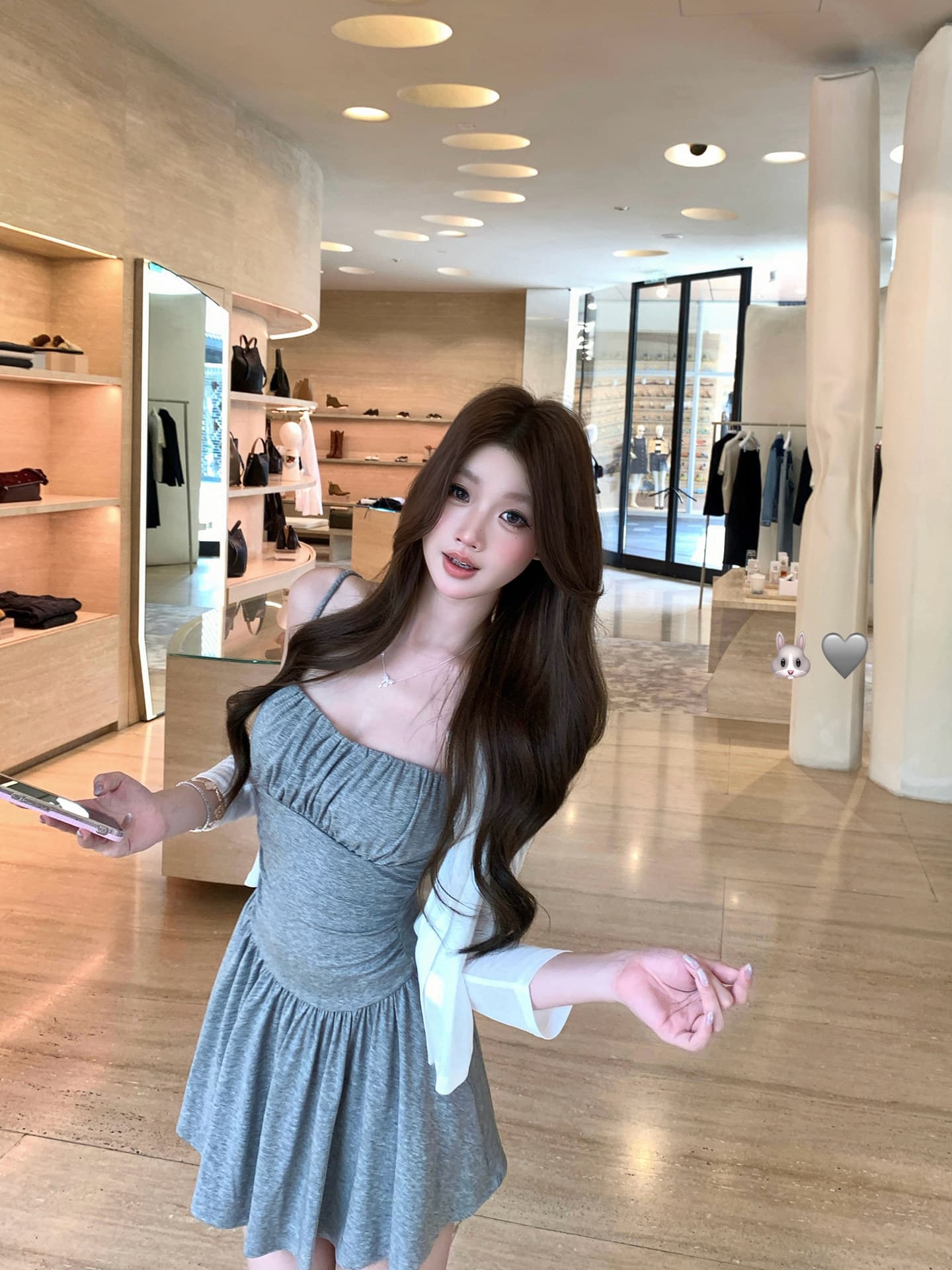 벨트 패드 슬립 드레스 순수한 욕망 부드러운 분위기 센스 미니 스커트 이미지 2