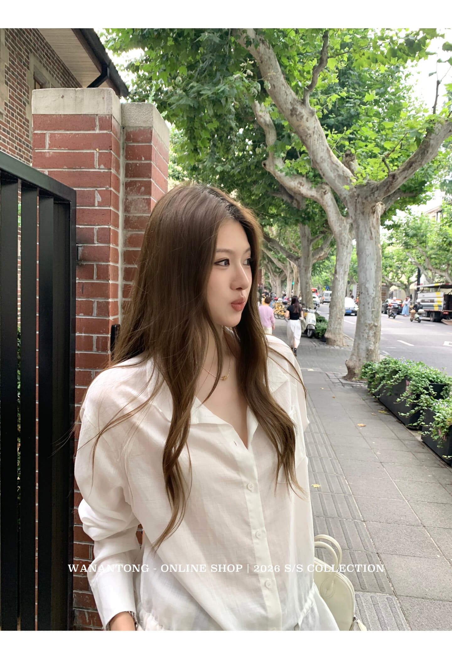 프랑스식 캐주얼 폴로 칼라 펌프 로프 셔츠 디자인 센스 긴팔 맨위 여성 상세 이미지 5