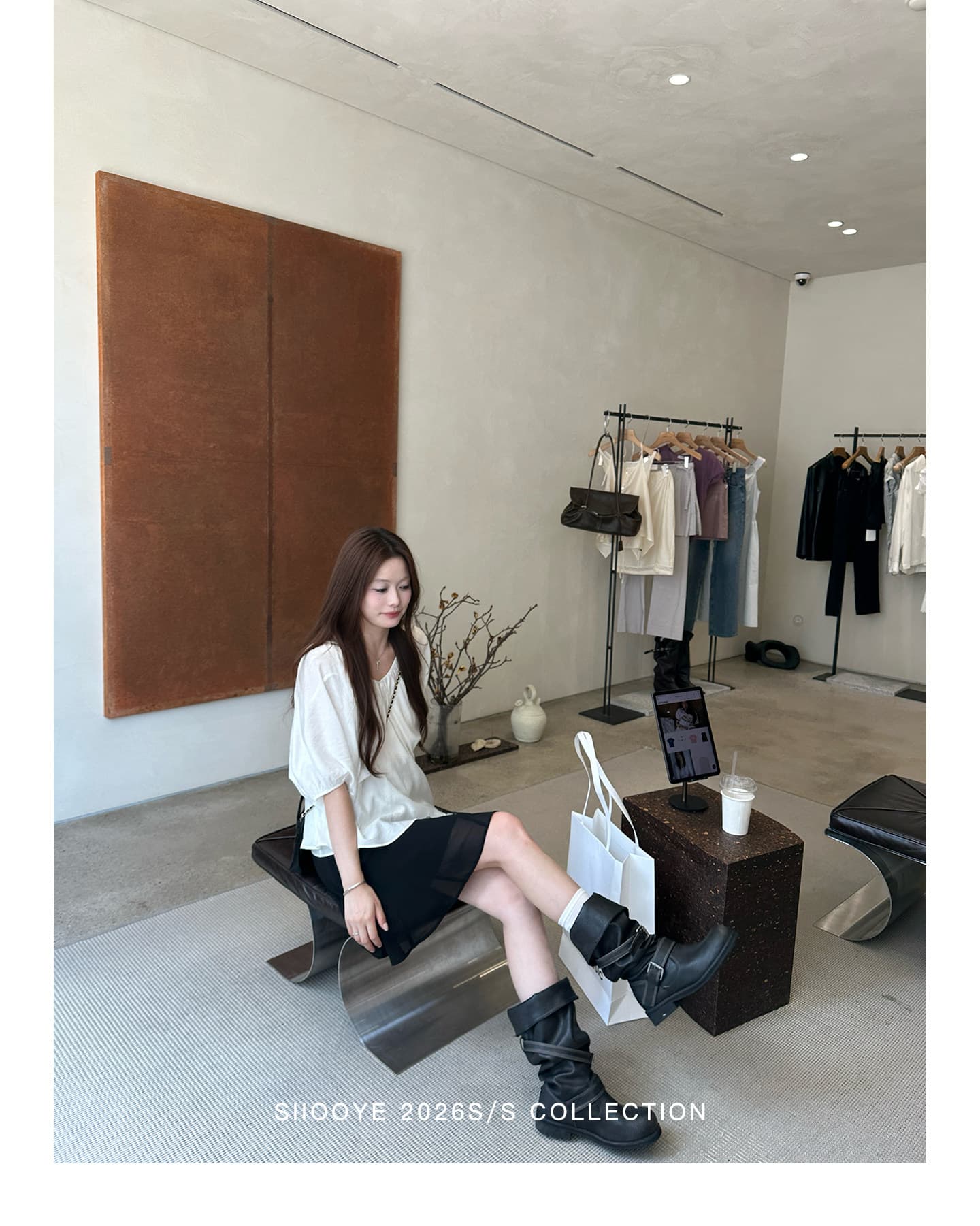 사실 투피스 세트 루즈핏 V넥 여성 셔츠 캐미솔 마이크로 ~을 통해 블라우스 맨위 상세 이미지 18