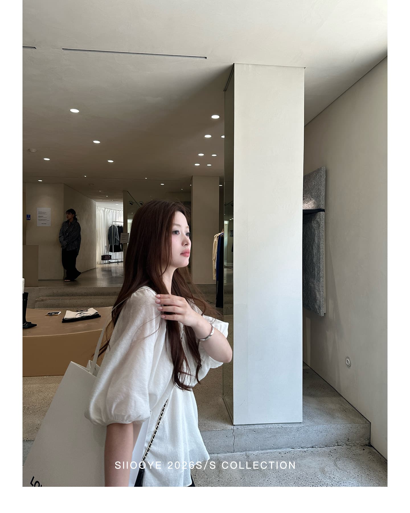 사실 투피스 세트 루즈핏 V넥 여성 셔츠 캐미솔 마이크로 ~을 통해 블라우스 맨위 상세 이미지 19