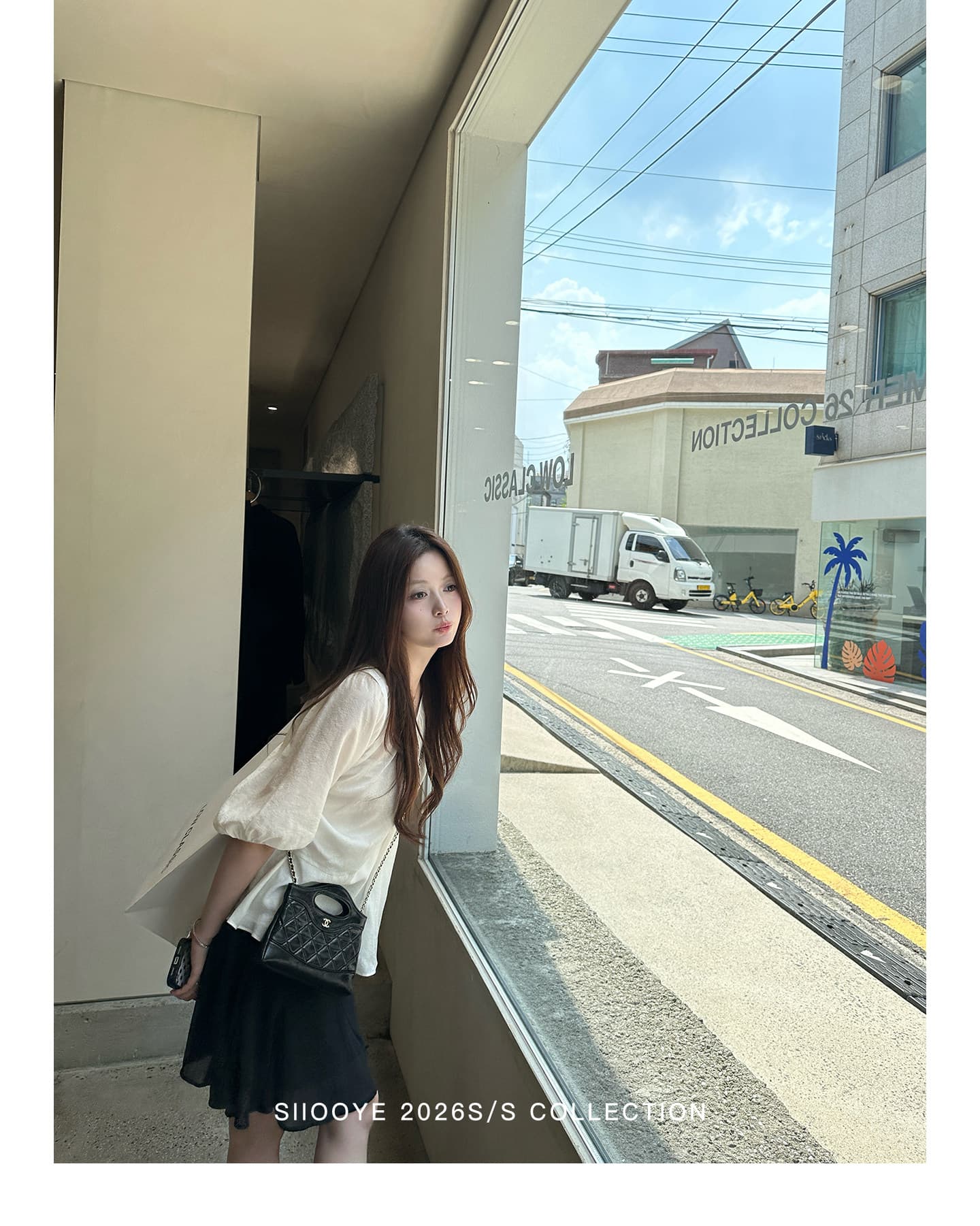 사실 투피스 세트 루즈핏 V넥 여성 셔츠 캐미솔 마이크로 ~을 통해 블라우스 맨위 상세 이미지 21