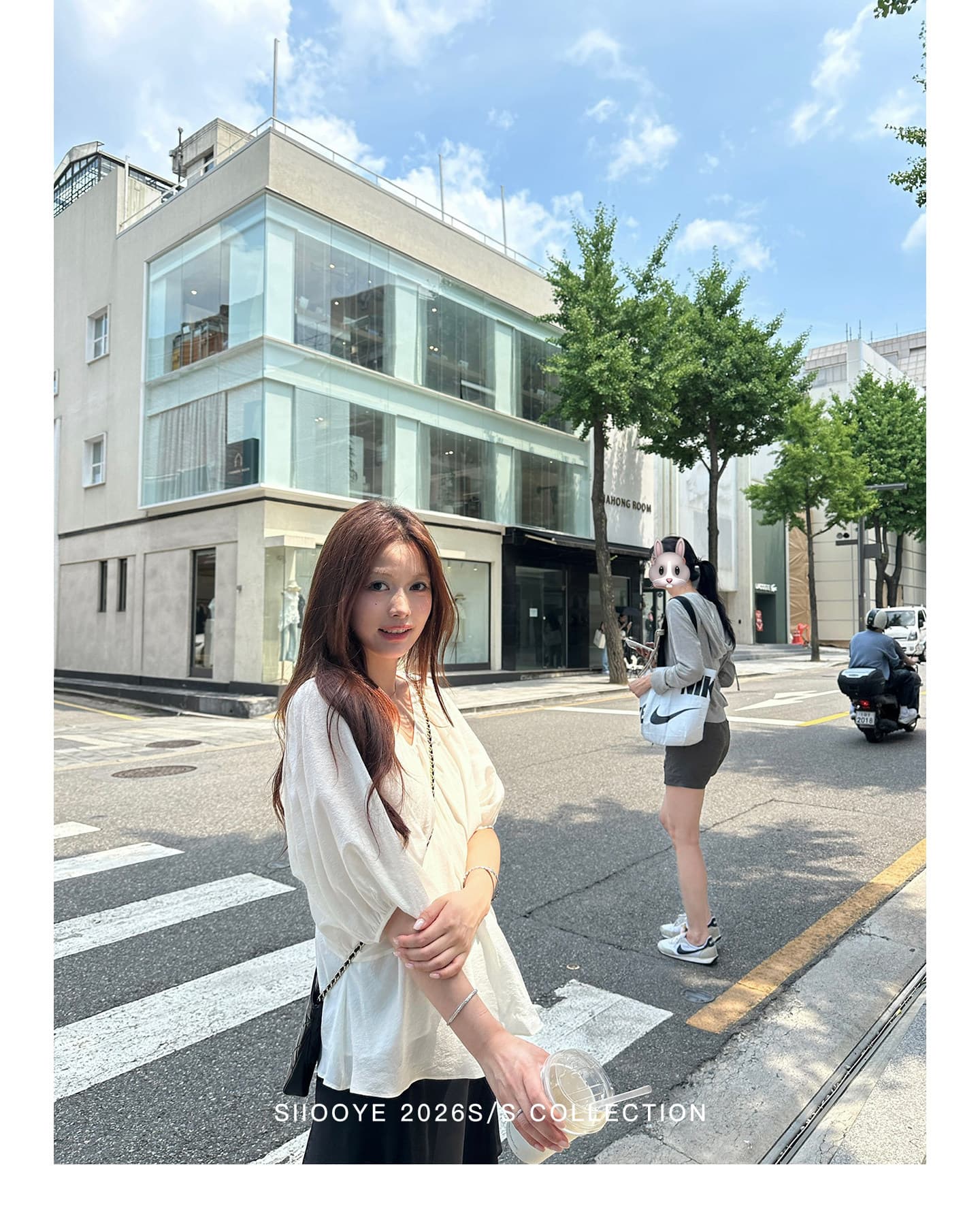 사실 투피스 세트 루즈핏 V넥 여성 셔츠 캐미솔 마이크로 ~을 통해 블라우스 맨위 상세 이미지 31
