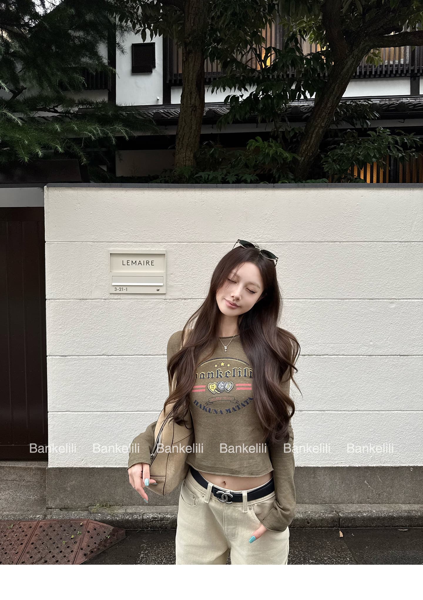 캘리포니아 주 편지 55 한 마 프린트 긴팔 풀오버 맨위 상세 이미지 11