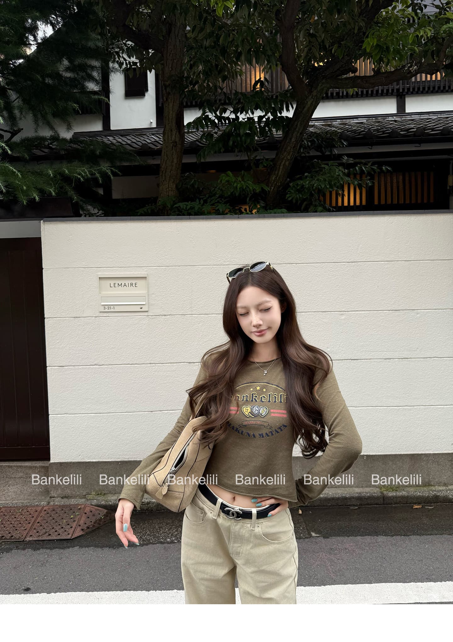 캘리포니아 주 편지 55 한 마 프린트 긴팔 풀오버 맨위 상세 이미지 14