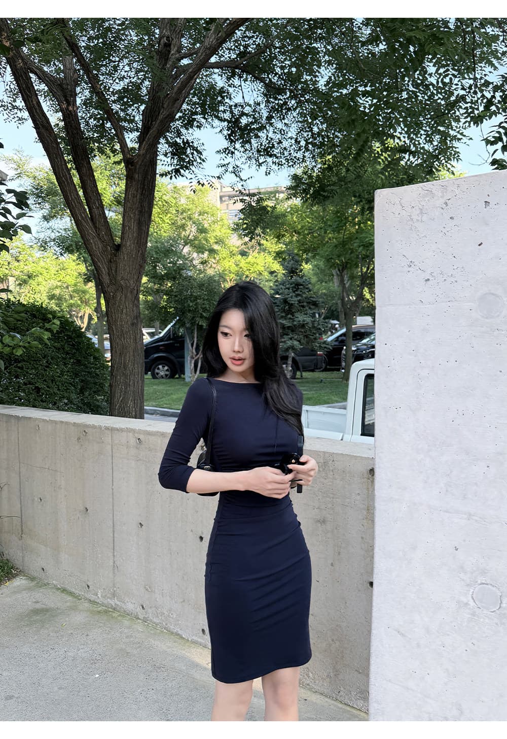 laareetoo 92 라이 경기 서울 루이 가을 치마 여성 가을 2026 새로운 7부 소매 드레스 상세 이미지 19