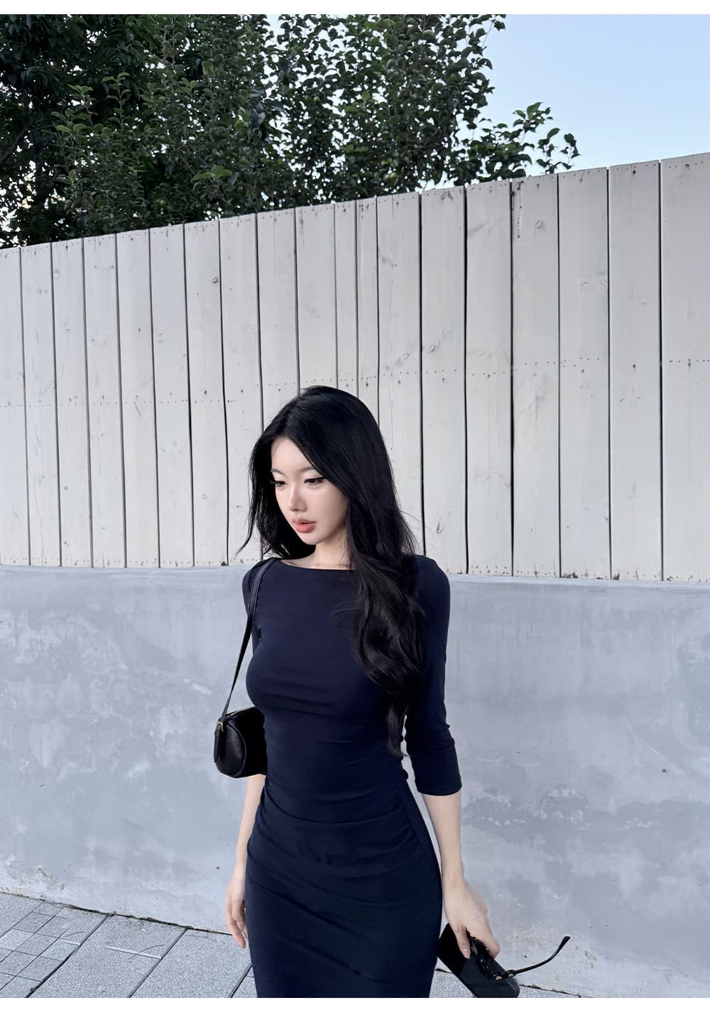 laareetoo 92 라이 경기 서울 루이 가을 치마 여성 가을 2026 새로운 7부 소매 드레스 상세 이미지 20