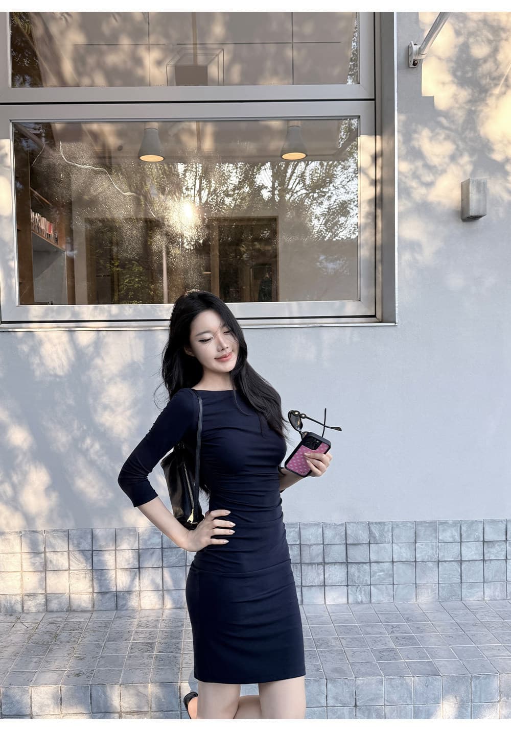 laareetoo 92 라이 경기 서울 루이 가을 치마 여성 가을 2026 새로운 7부 소매 드레스 상세 이미지 23