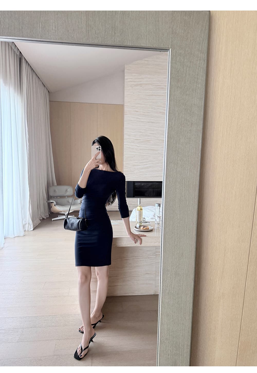 laareetoo 92 라이 경기 서울 루이 가을 치마 여성 가을 2026 새로운 7부 소매 드레스 상세 이미지 24