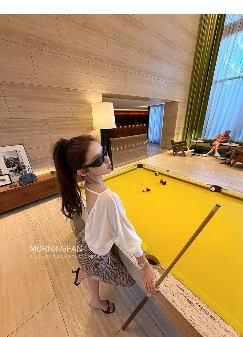 안녕하세요. 팬 팬 2ways 우유 피부 t jennie 일상 사설 서비스 도루 센스 둘 착용 어린 양 다리 소매 길이 소매 티셔츠 상세 이미지 3